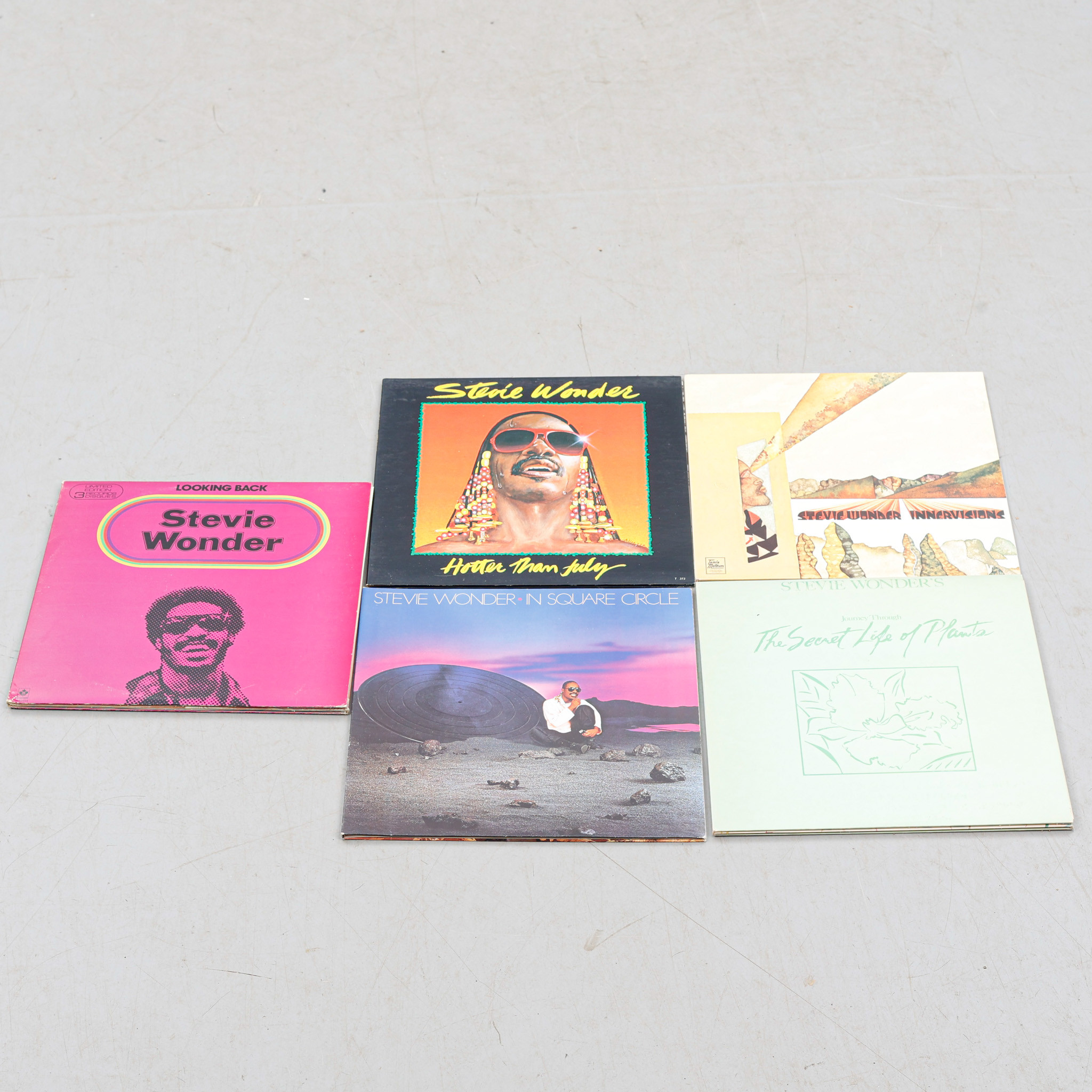 VINYLSKIVOR, 5 stycken album, Stevie Wonder.