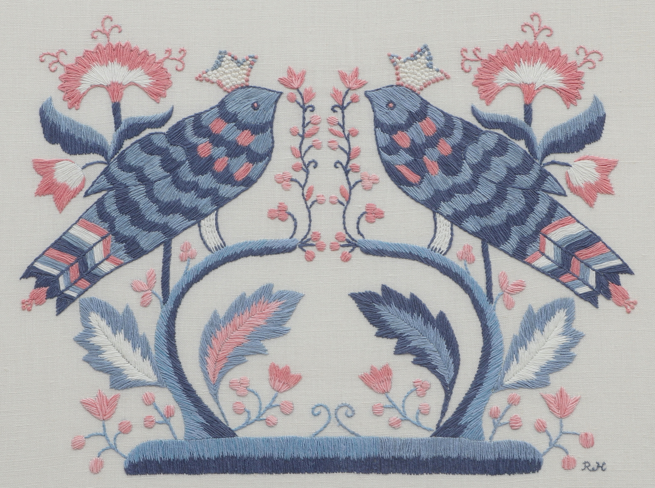 TAVLA, Blekingesöm, textil, glas & träram.