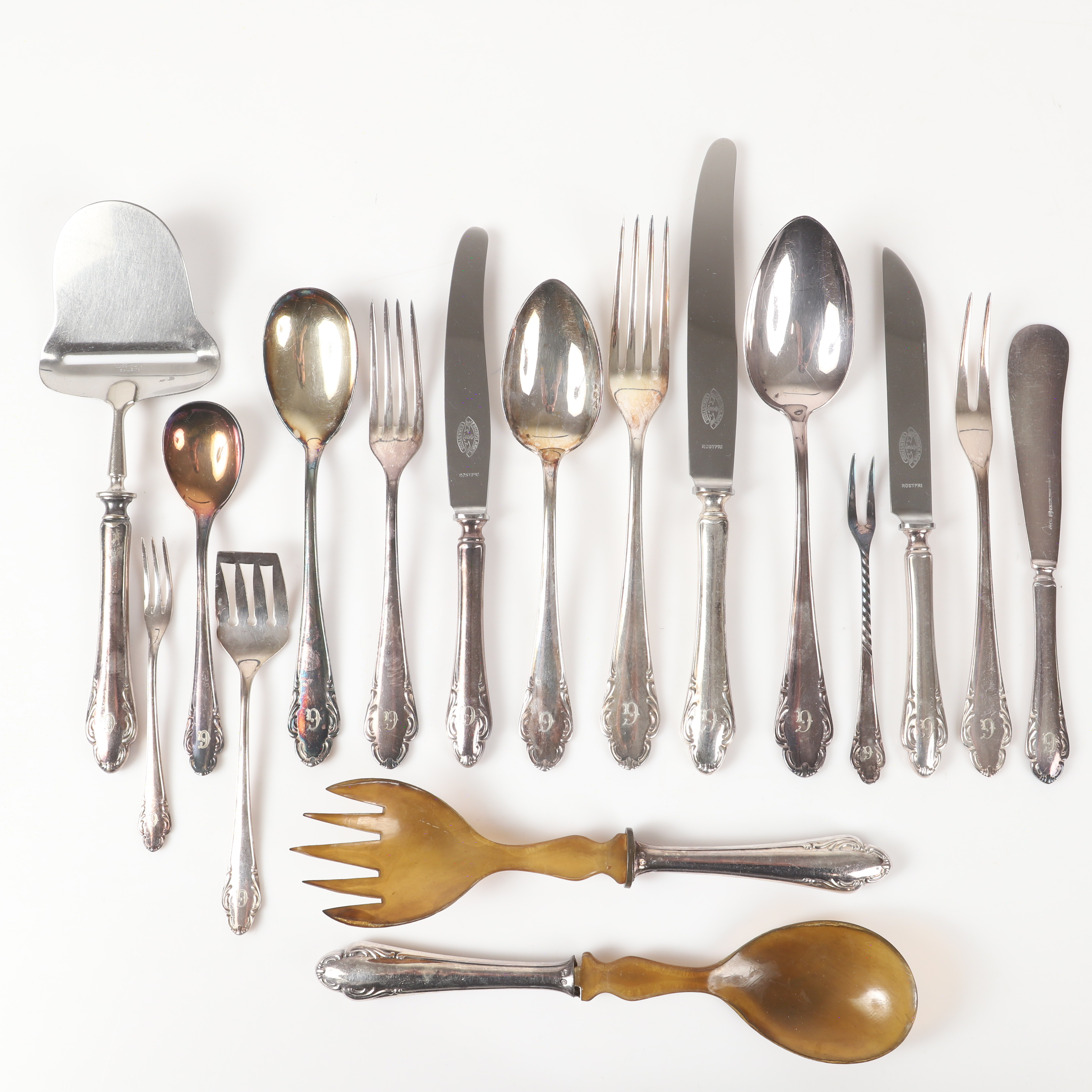 BESTICKUPPSÄTTNING, 104 delar, "Haga", nysilver, Skandia/Jernbolaget Eskilstuna.