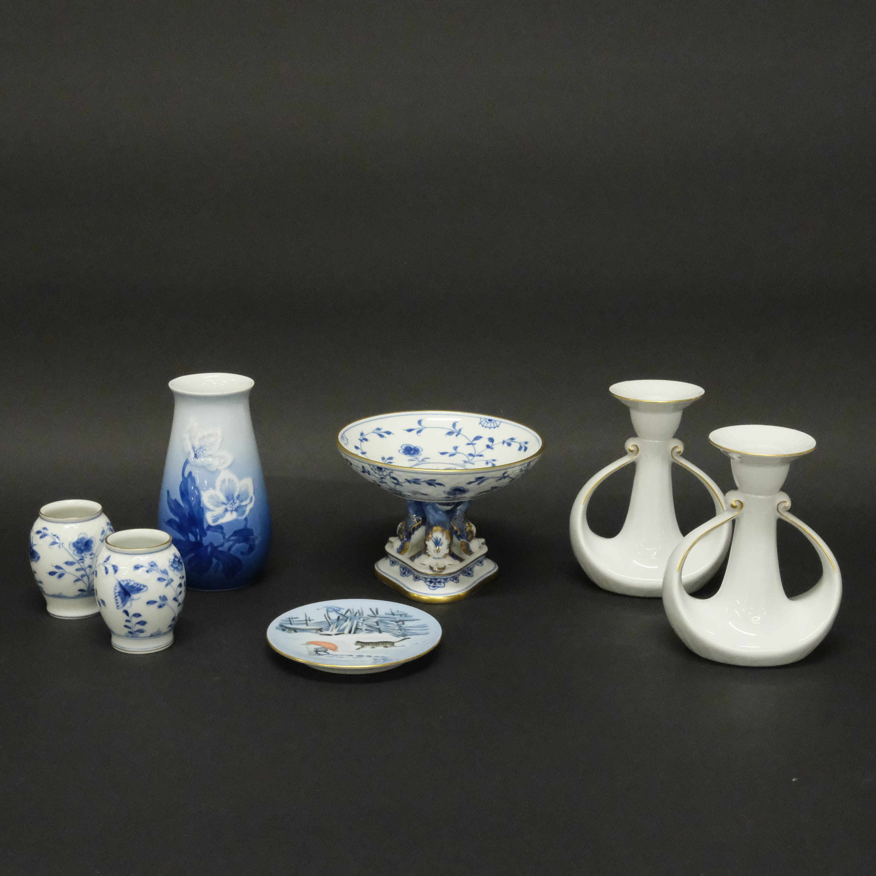 SAMLING PORSLIN, BING & GRÖNDAHL, SJU DELAR.