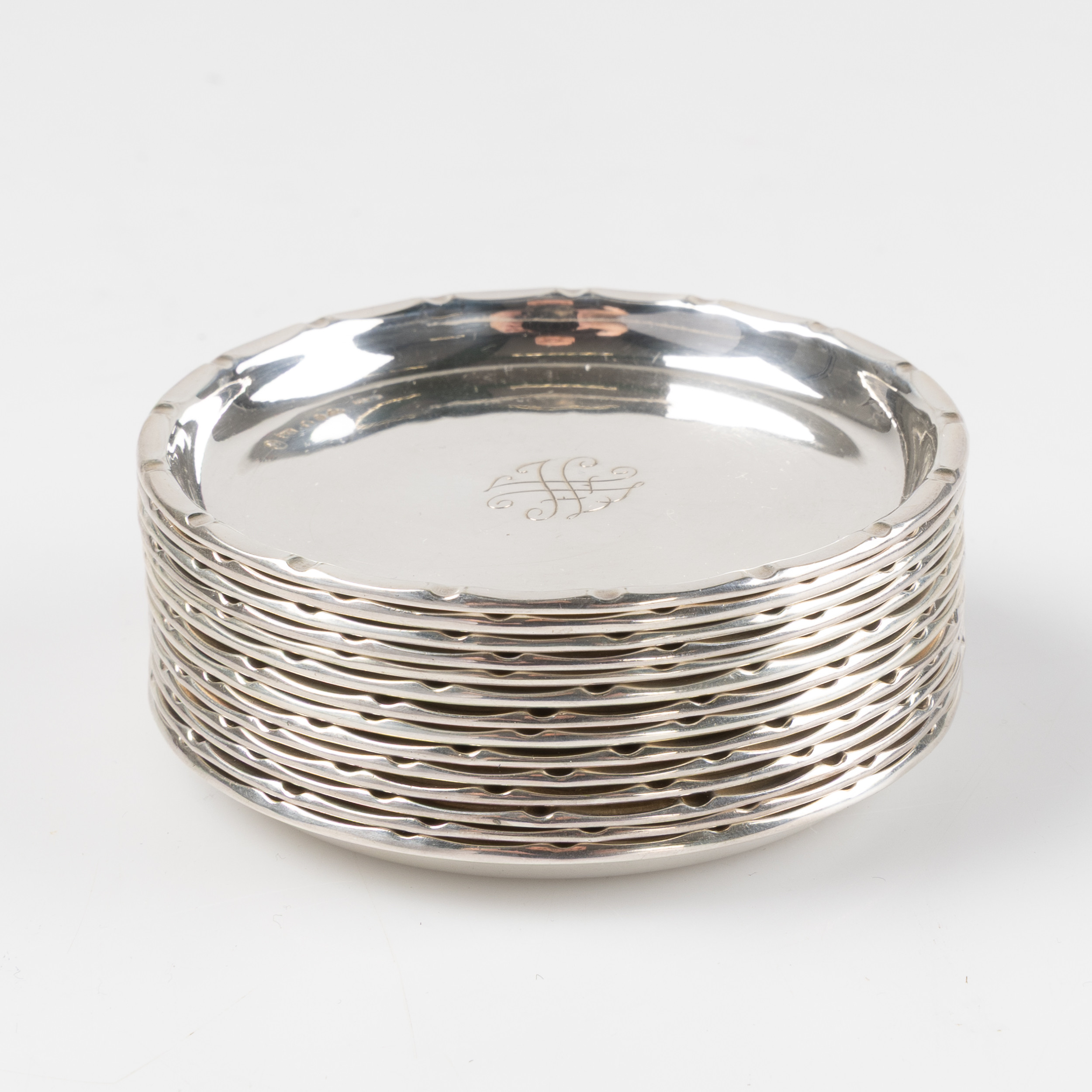 COASTERS, silver, Guldaktiebolaget, vikt ca 383 gram.