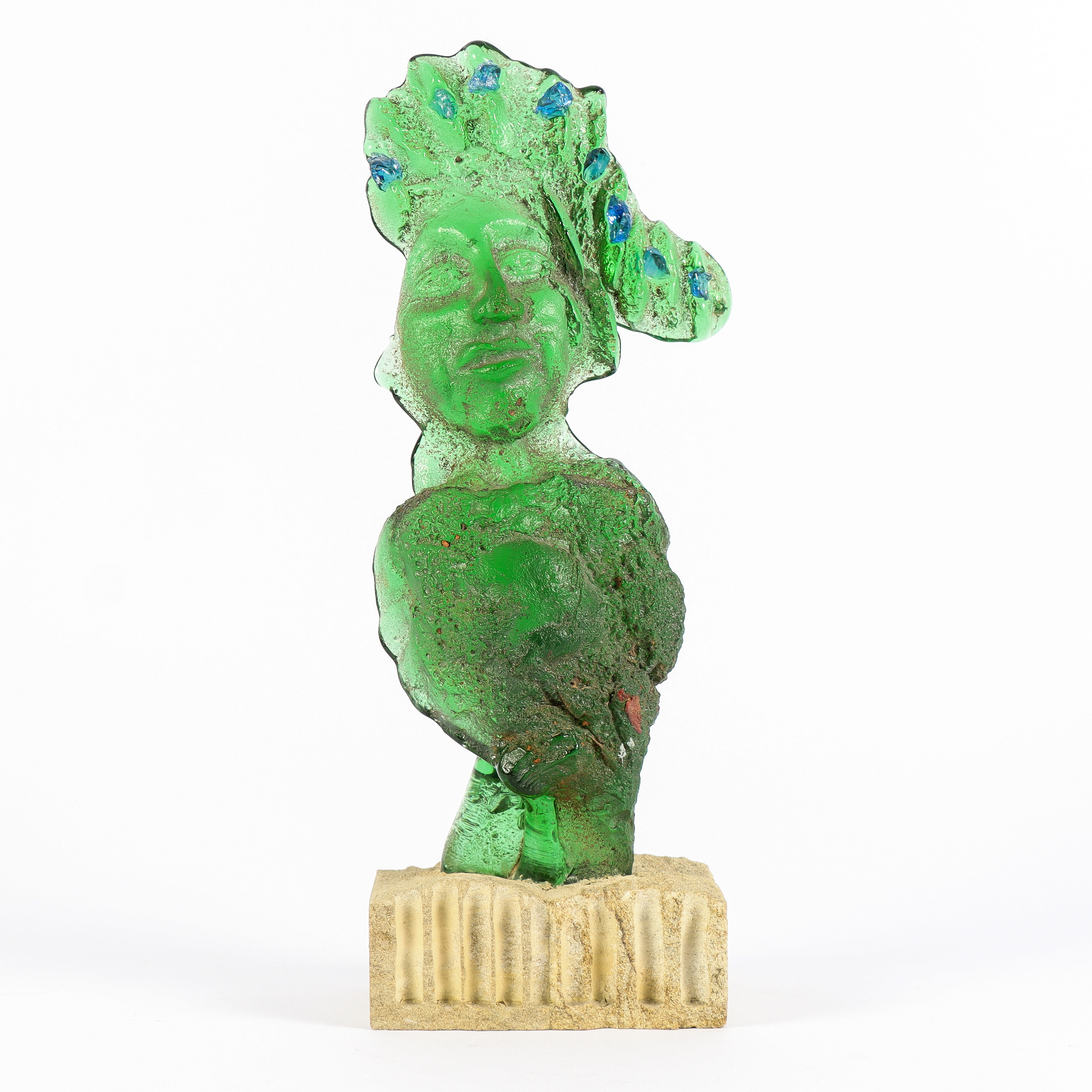 INGALENA KLENELL skulptur glas, signerad.