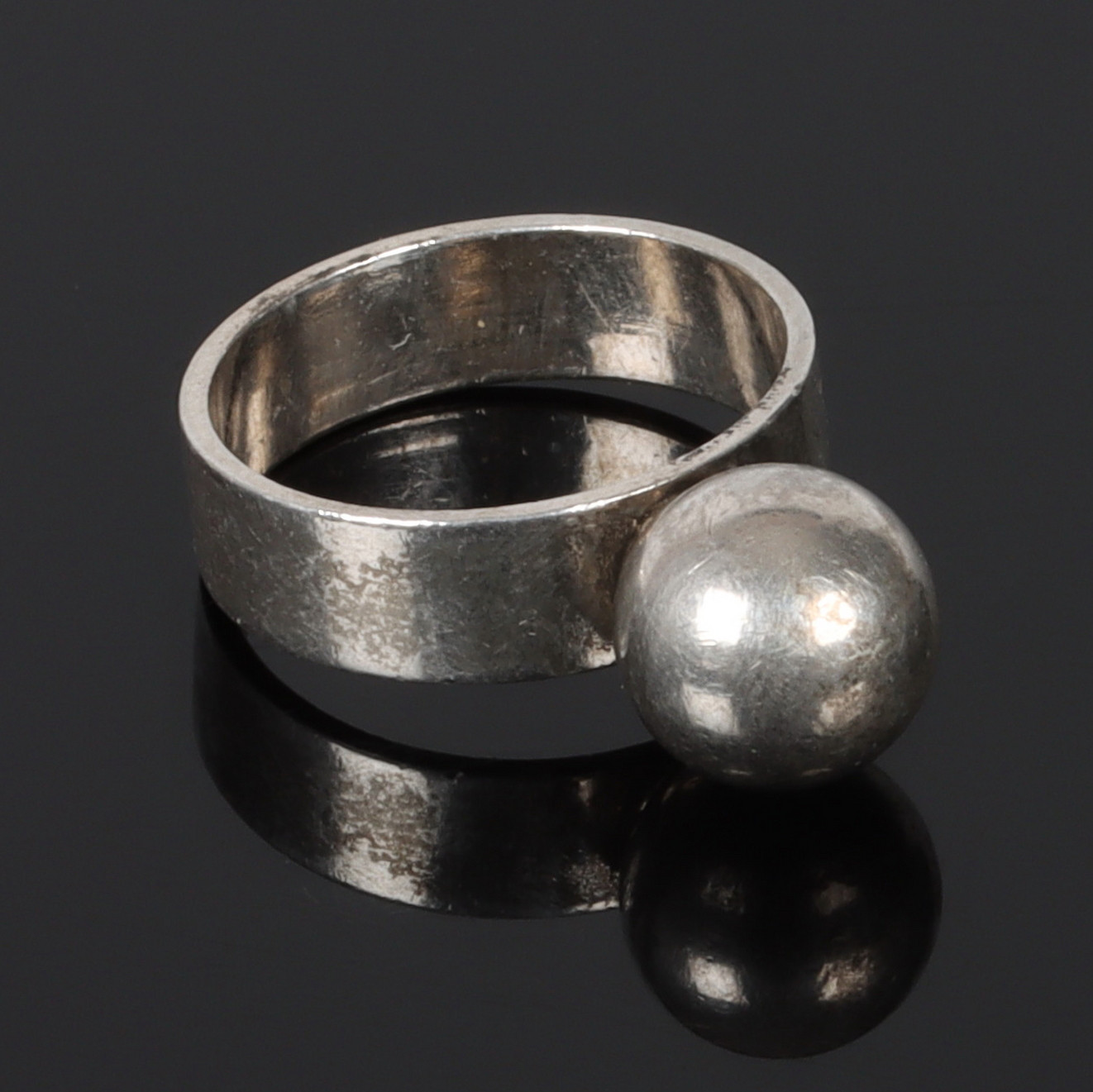 RING, silver, Guldvaruaktiebolaget G. Dahlgren & Co Ab, Malmö, 1960/70-tal.