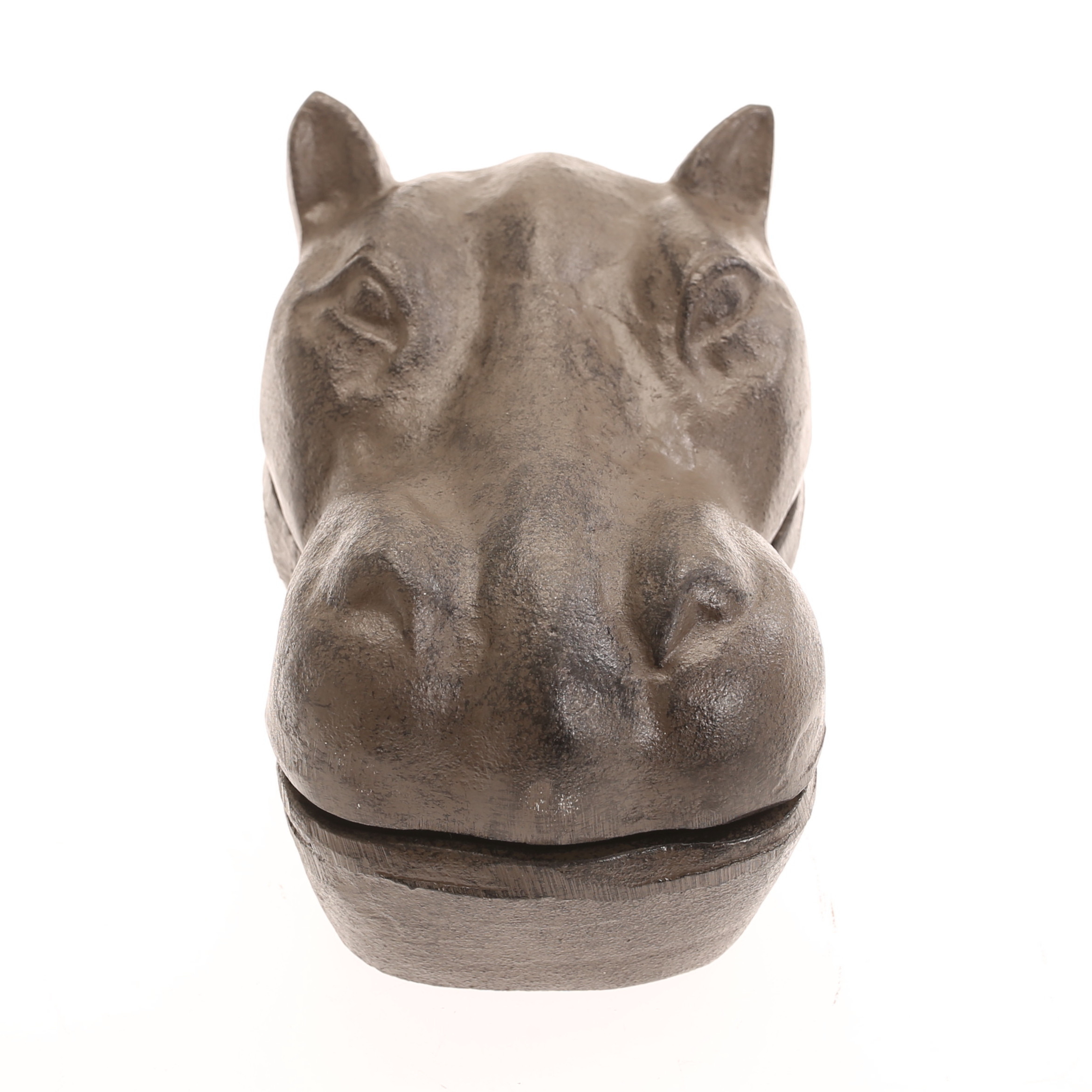 ASK i form av flodhäst, gjutjärn, samtida.