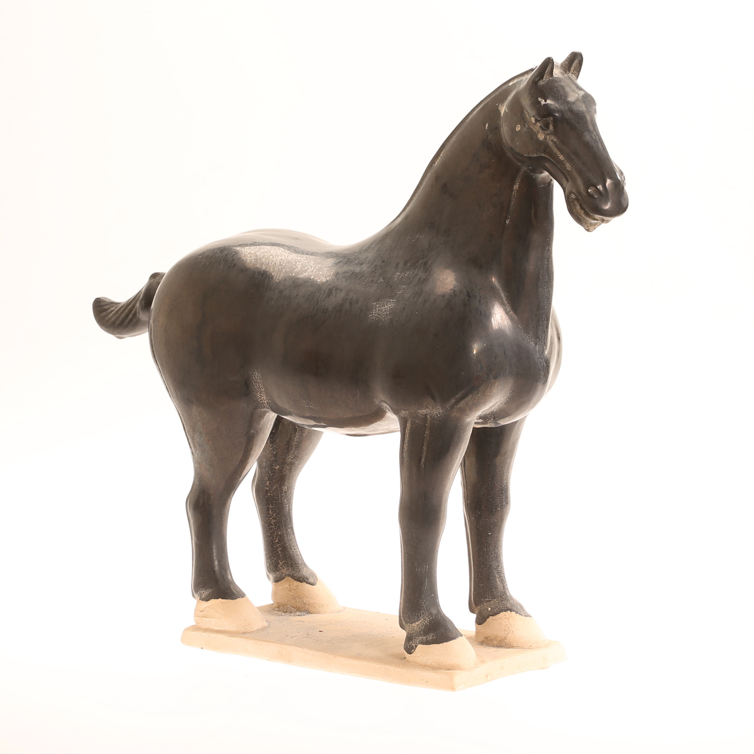 SKULPTUR, häst, lergods, Tangstil, nutida, Kina.