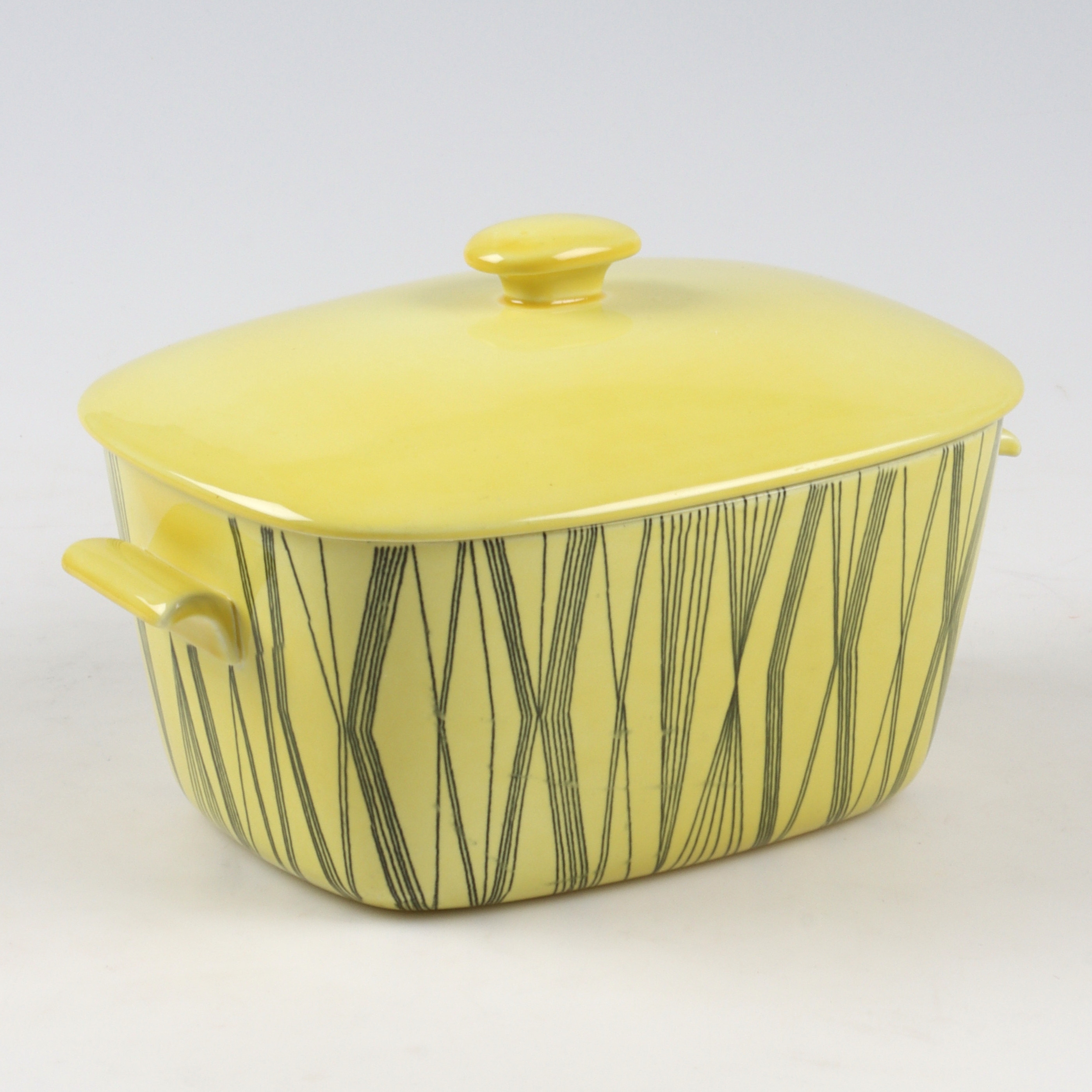 TERRIN med LOCK, porslin, "Canaria", Rörstrand, 1900-tal.