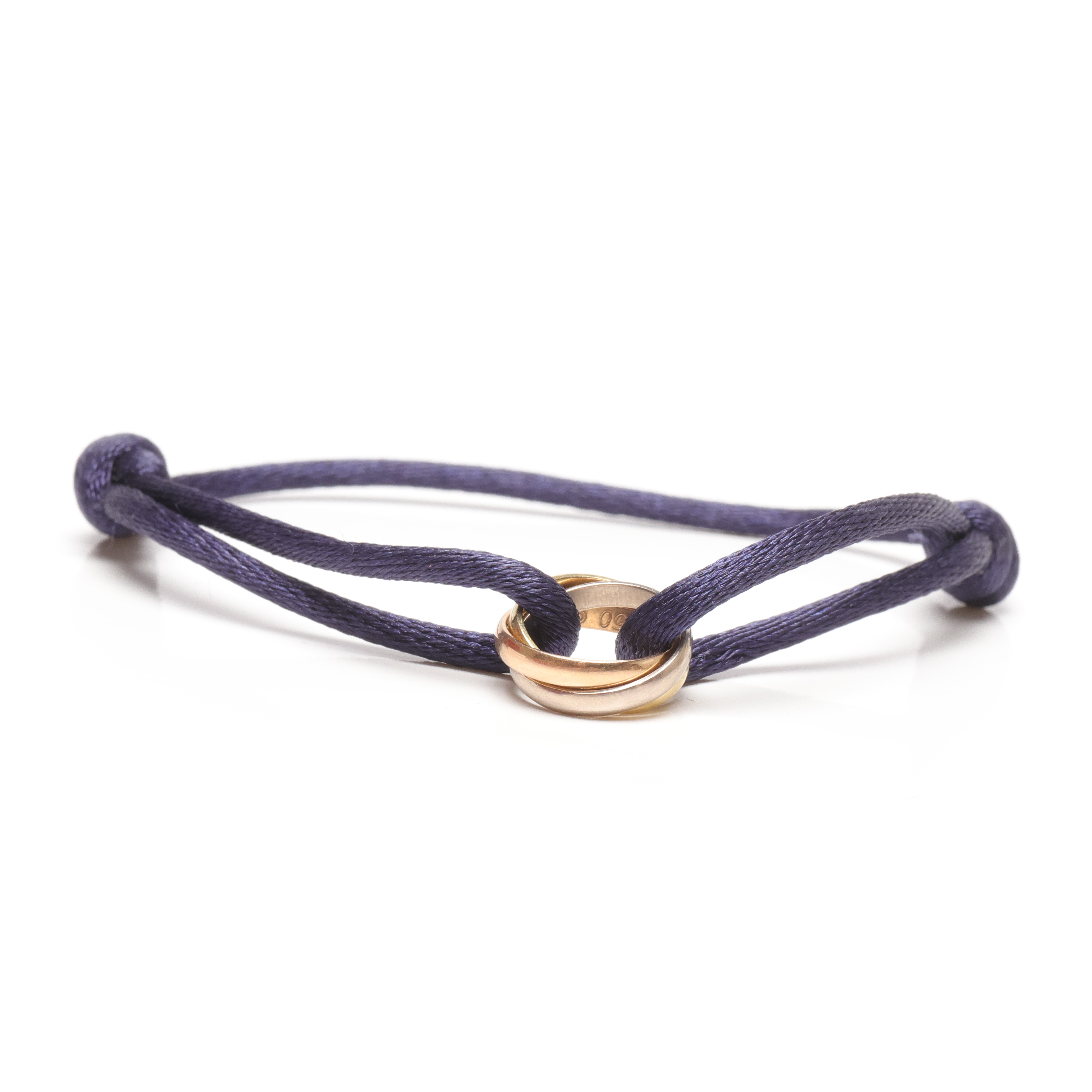 ARMBAND, ''Trinity bracelet'' Cartier, 18k guld and snörre.