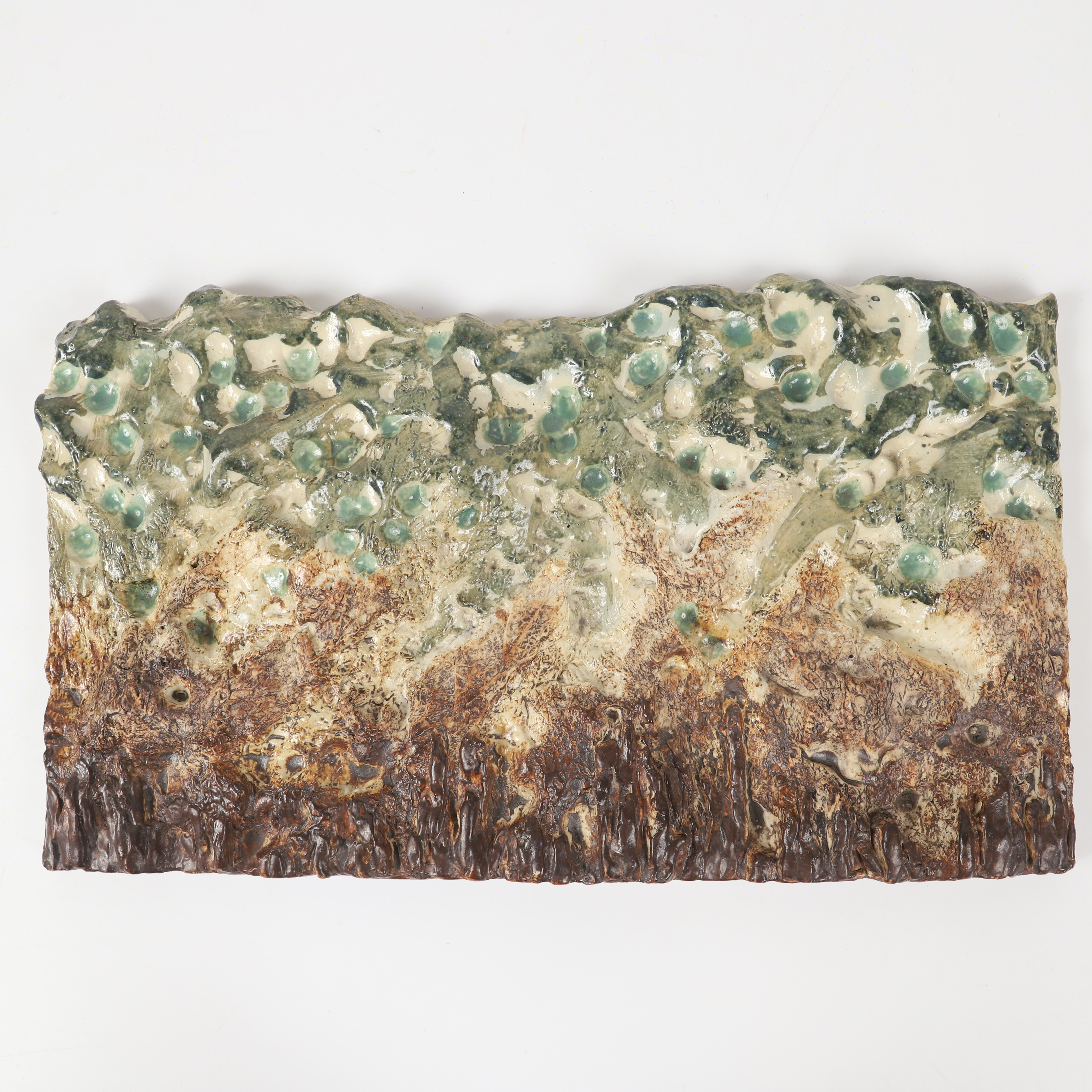 STIG CARLSSON. Väggrelief, landskap, keramik, 2/6, signerad 1978.