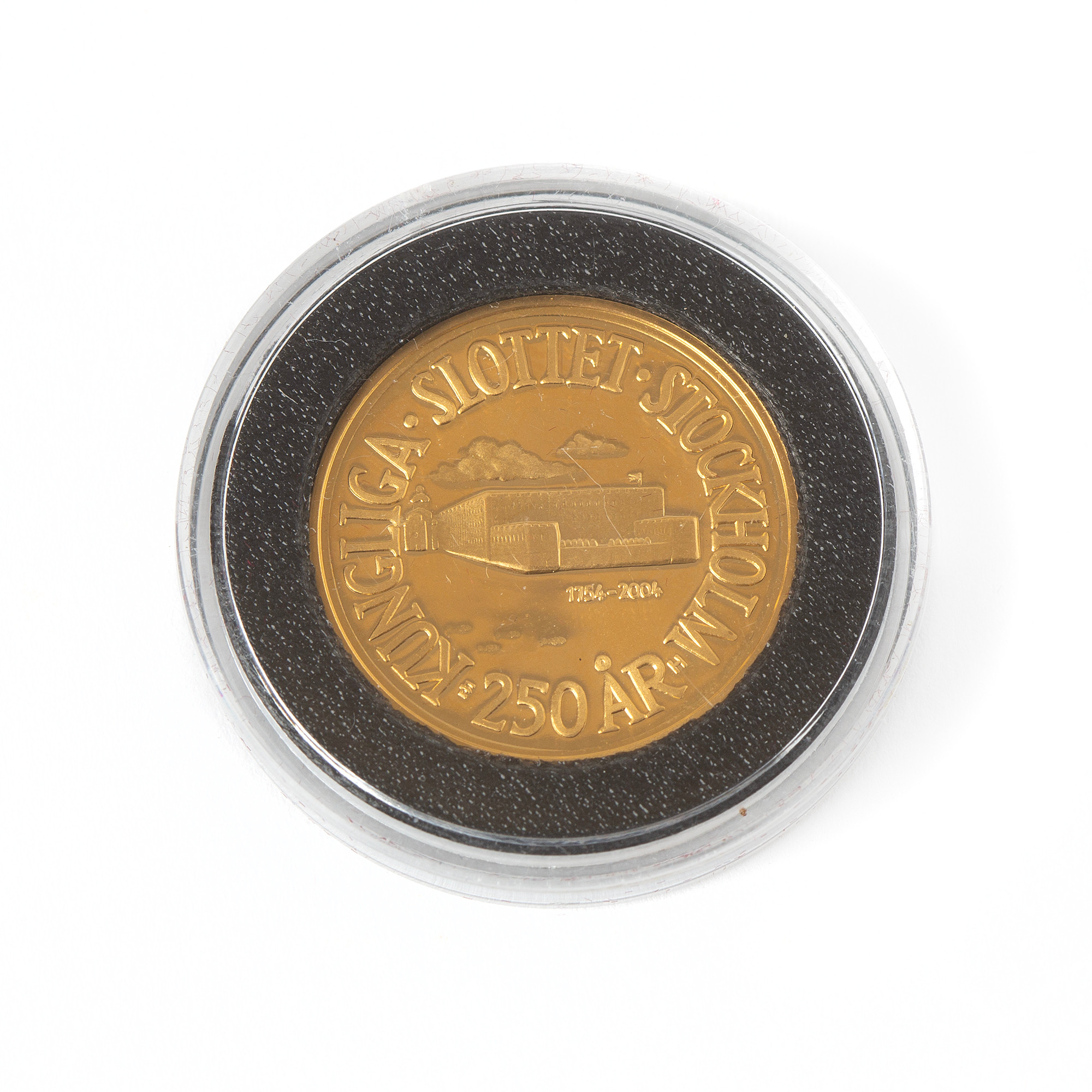 MYNT 21,6K guld, 2000 kr, Stockholms Slott 250 år, 1754-2004.