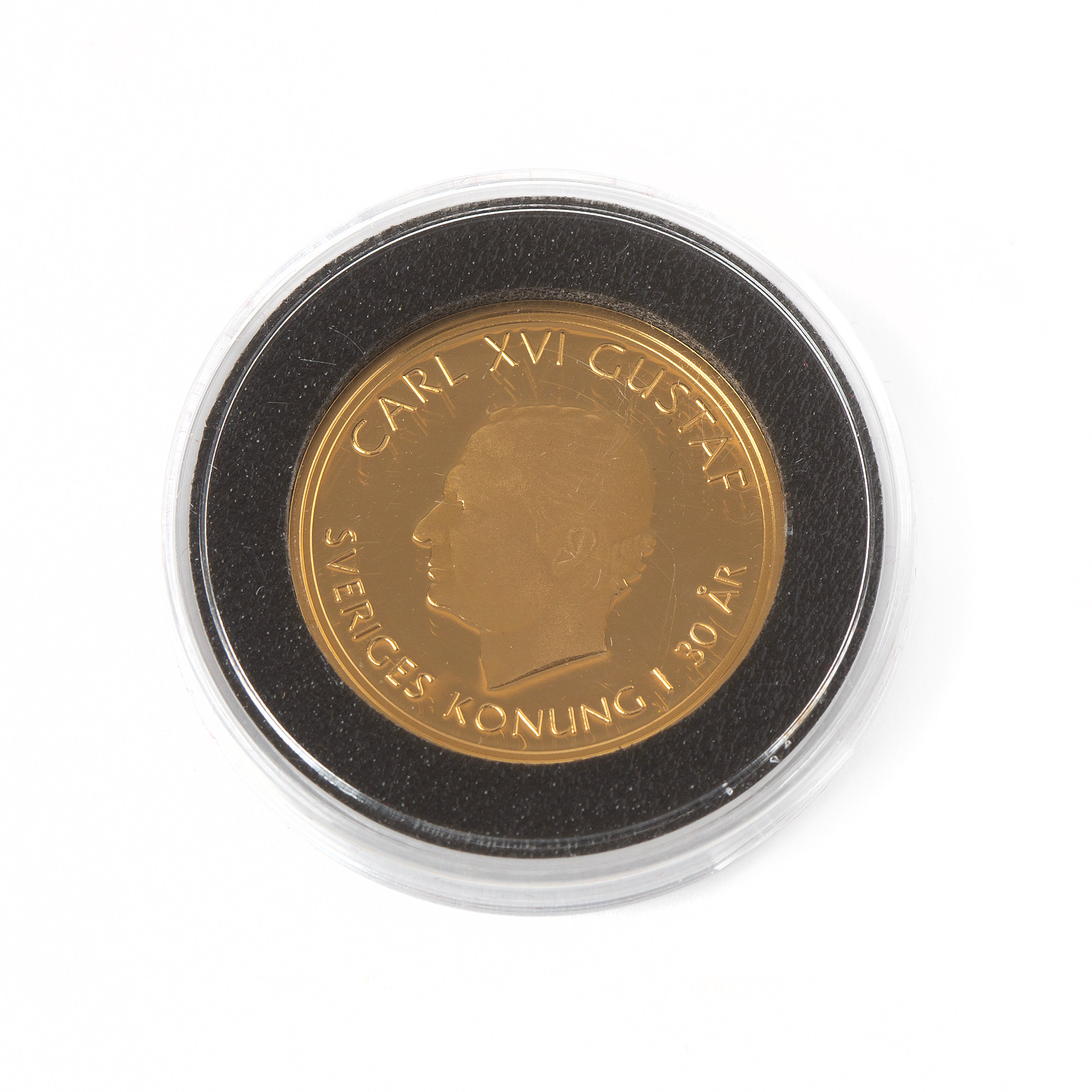 MYNT, 21,6K guld, 2000 kr, Carl XVI Gustaf Sveriges Konung i 30 år, 1973-2003.