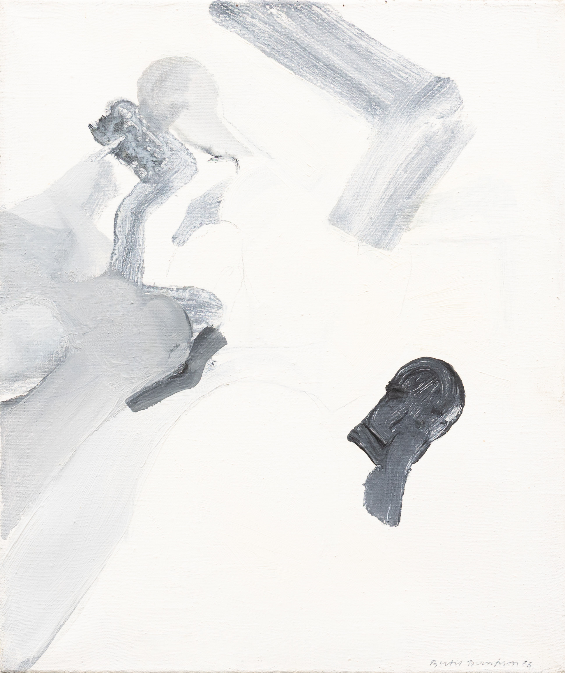 BERTIL BERNTSSON. Abstrakt komposition, olja på duk, signerad och daterad -66.