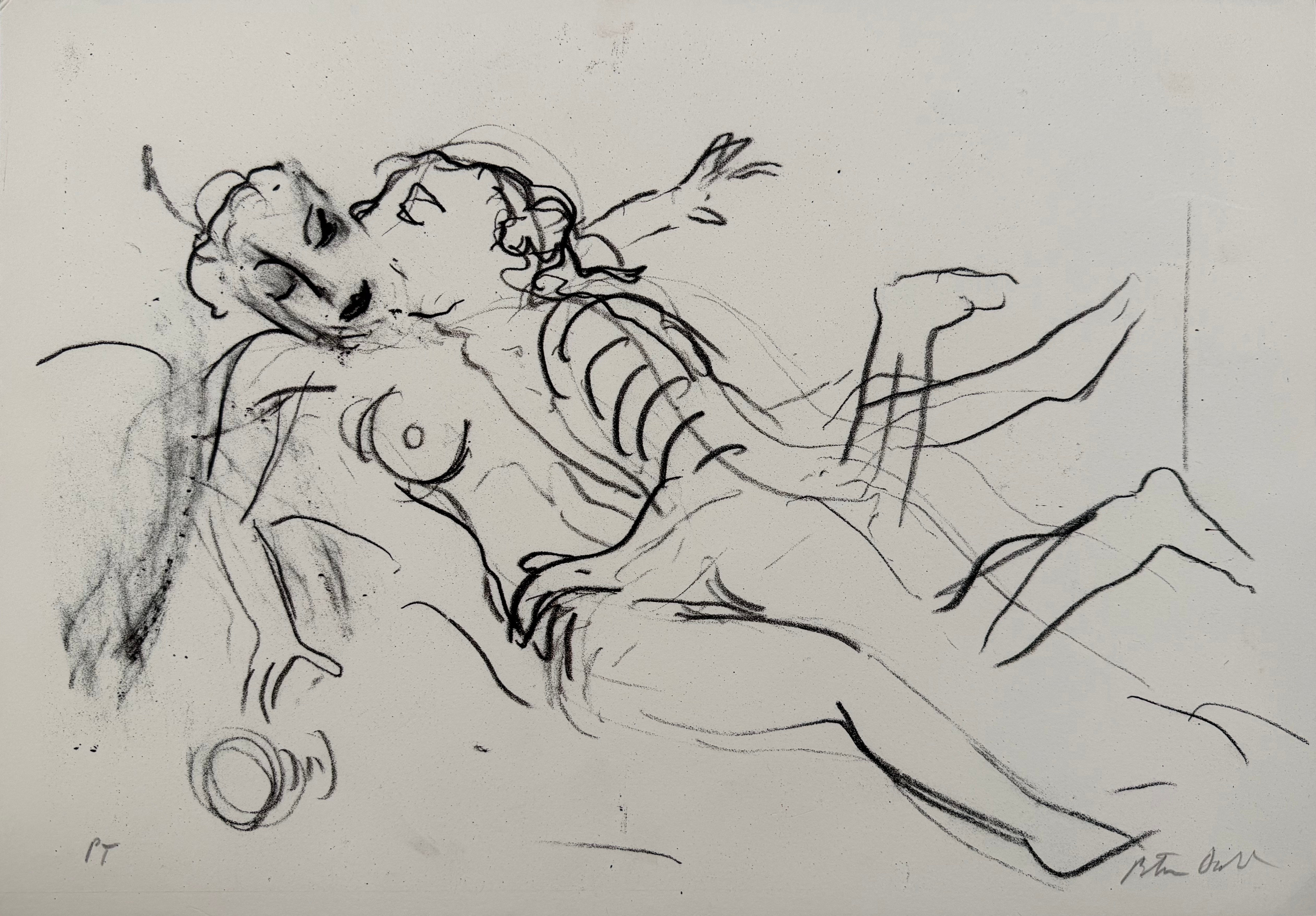 PETER DAHL. Ur Bellmans epistlar, litografi, PT, signerad.