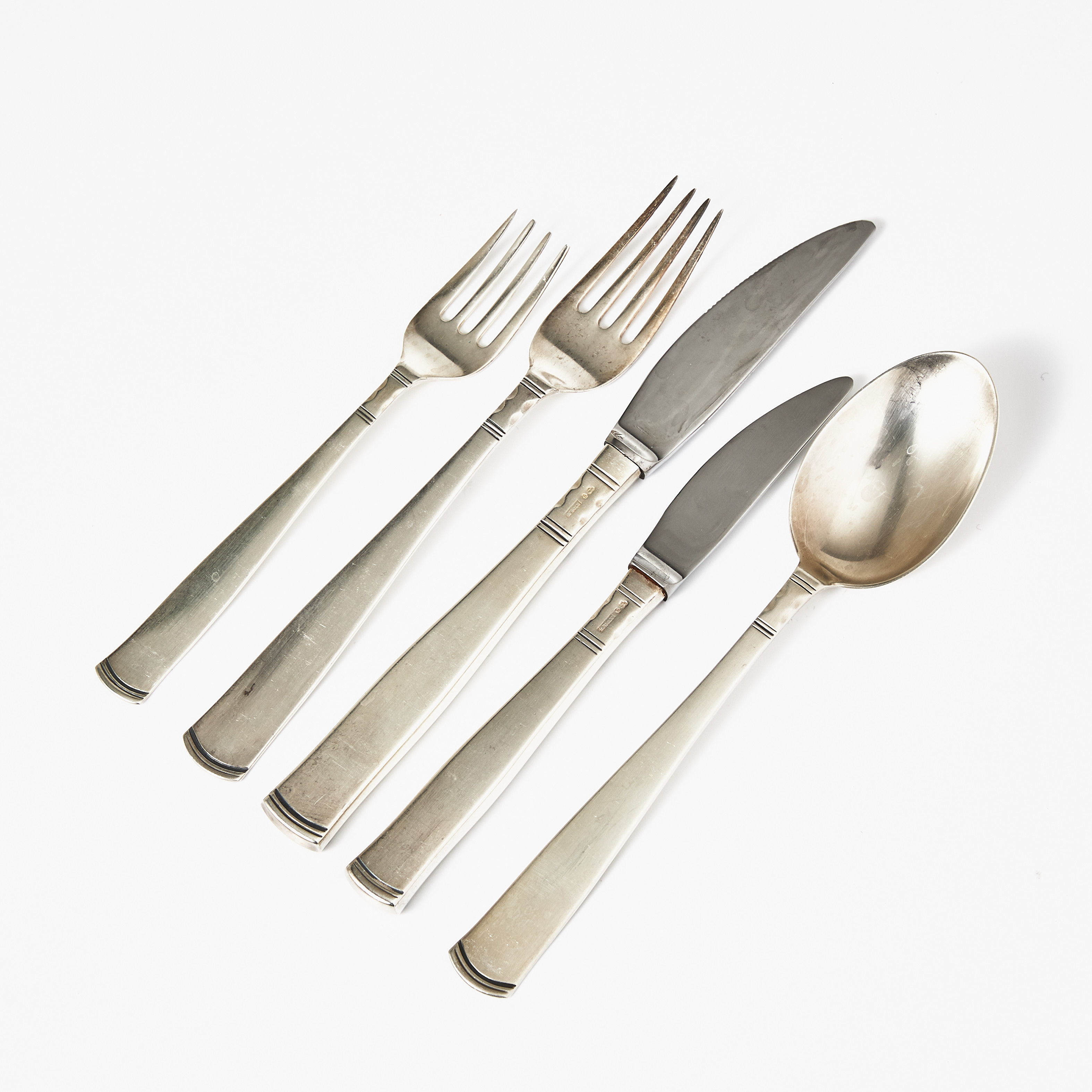 JACOB ÄNGMAN. "Rosenholm", bestickservis, 30 dlr, silver.