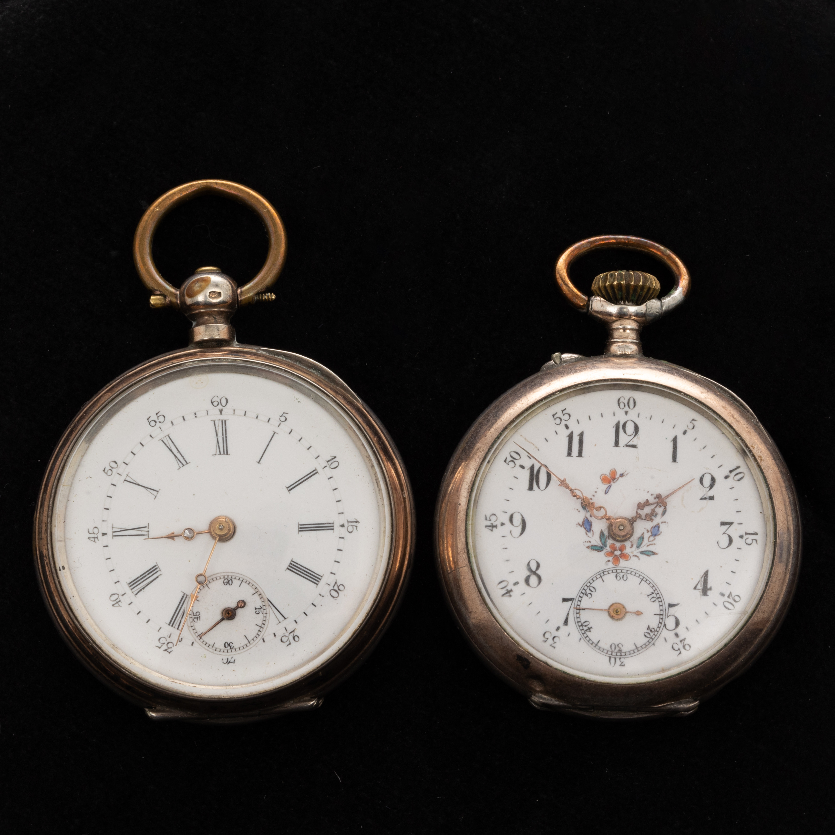 FICKUR, 2 st, Silver, 1800-tal & 1900-talets första hälft.