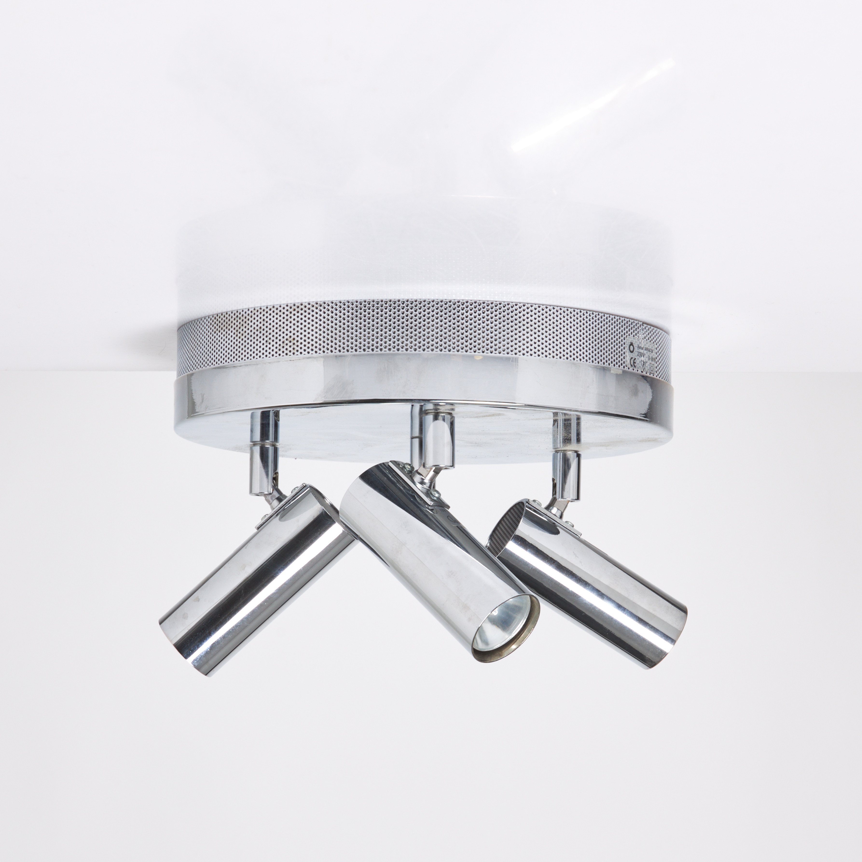 JONAS BOHLIN. TAKLAMPA, plafondmodell, ur "Star" serien, kromad, Örsjö Belysning, tre ljuspunkter.