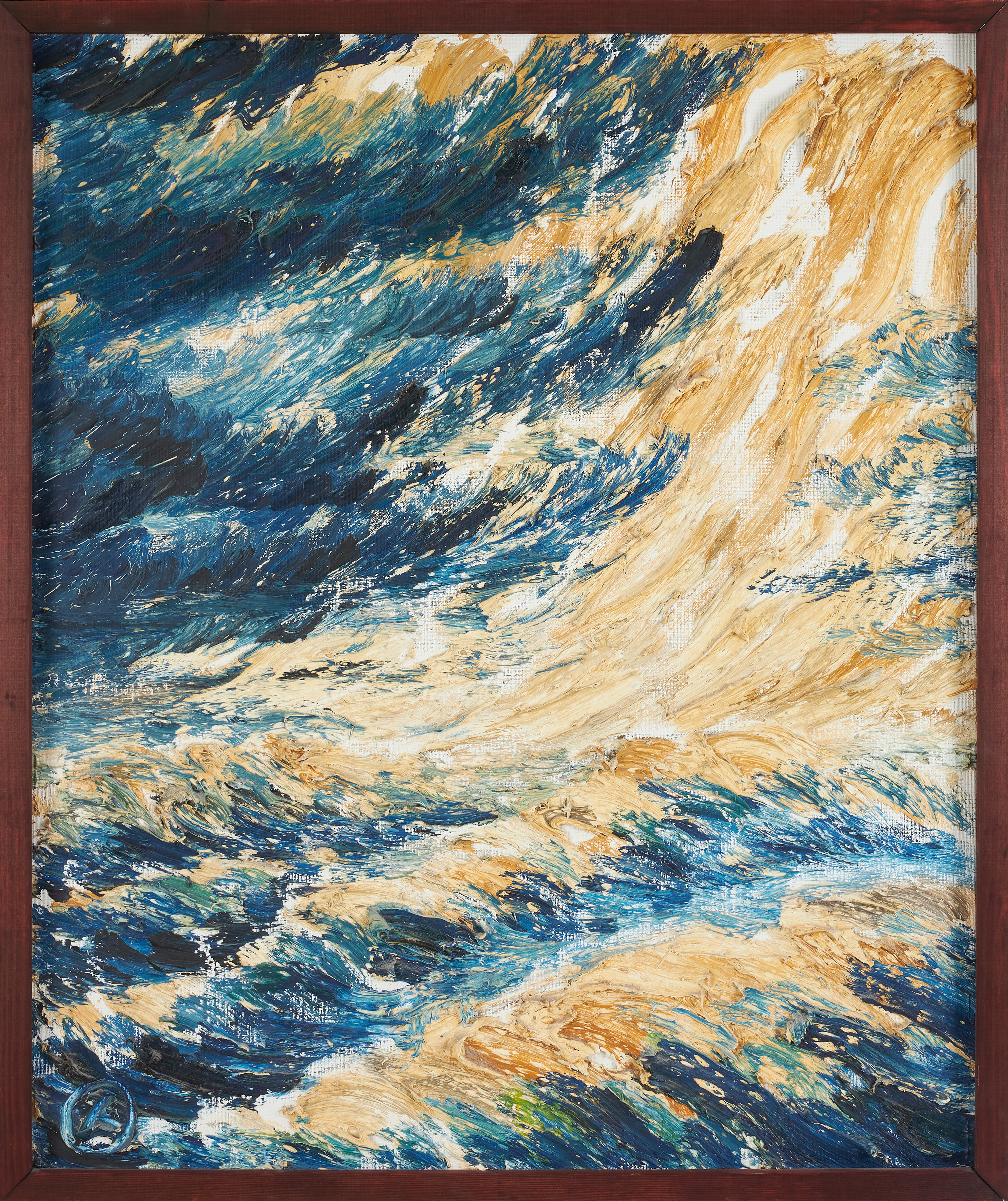 BISSE THOFELT. Havsmotiv, olja på duk, signerad.