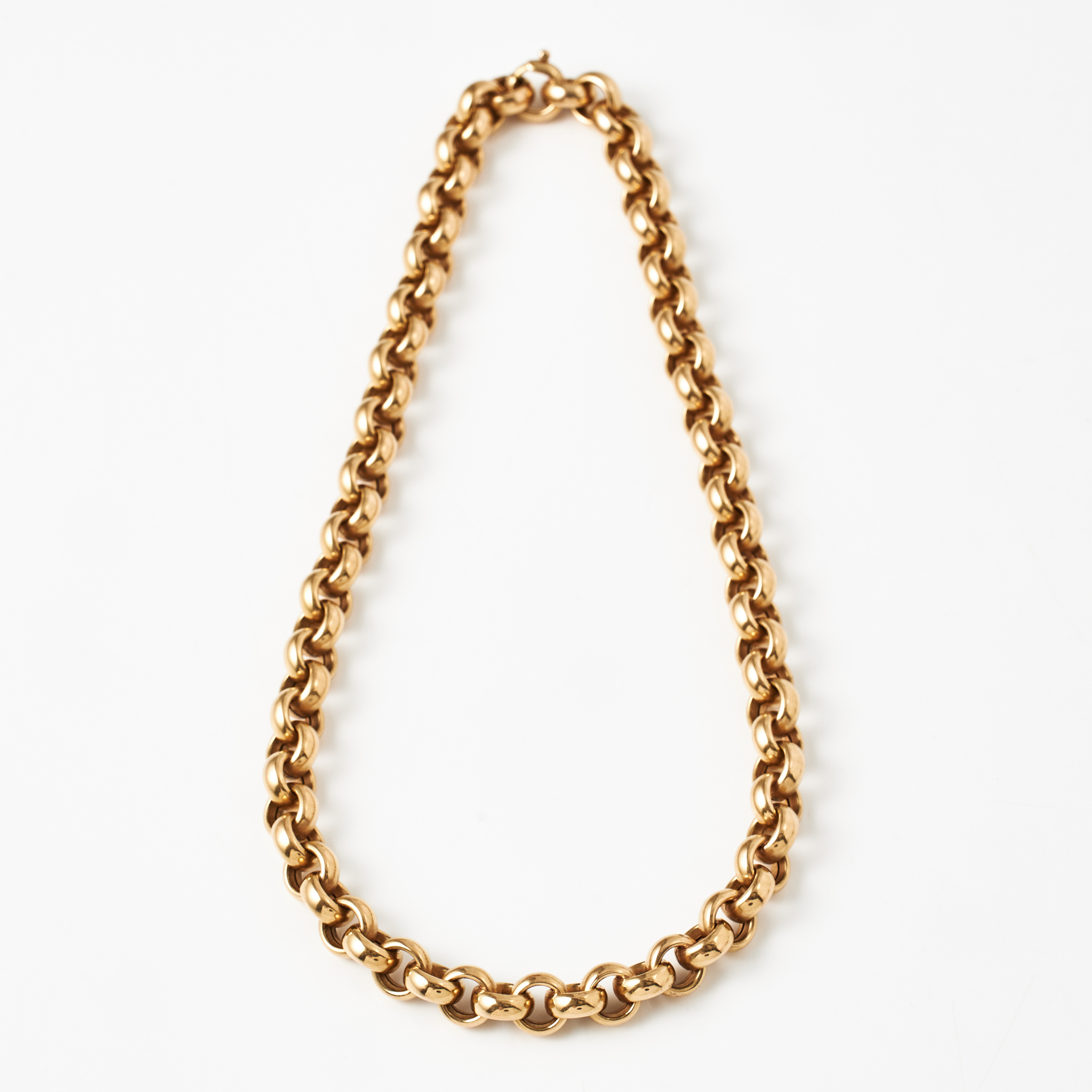 COLLIER, 18 k guld, ärtlänk, svensk kontrollstämpel.