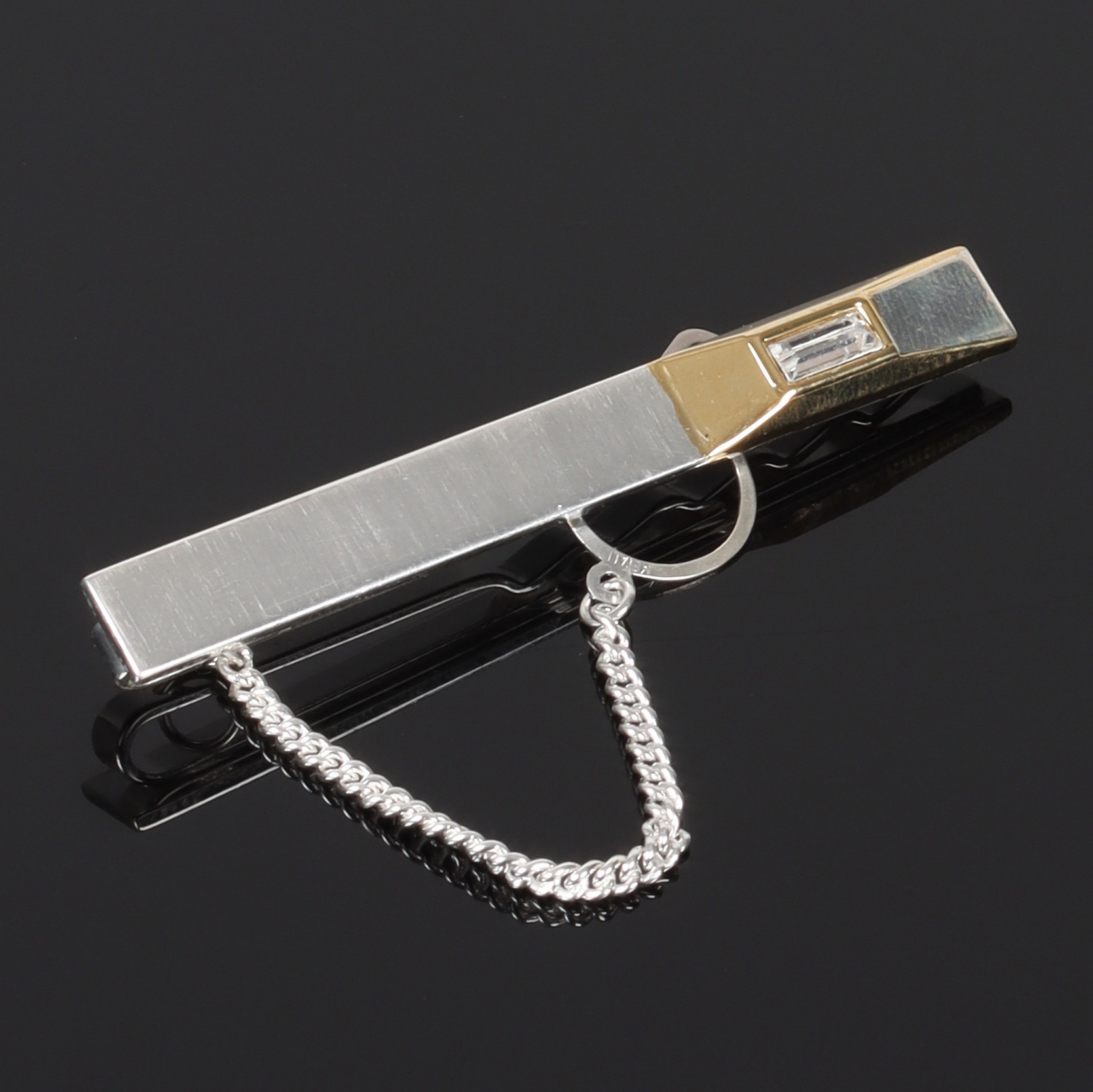 SLIPSNÅL, Sterling silver, med vit sten, Handels AB IPO Sundsvall. 1900-tal.