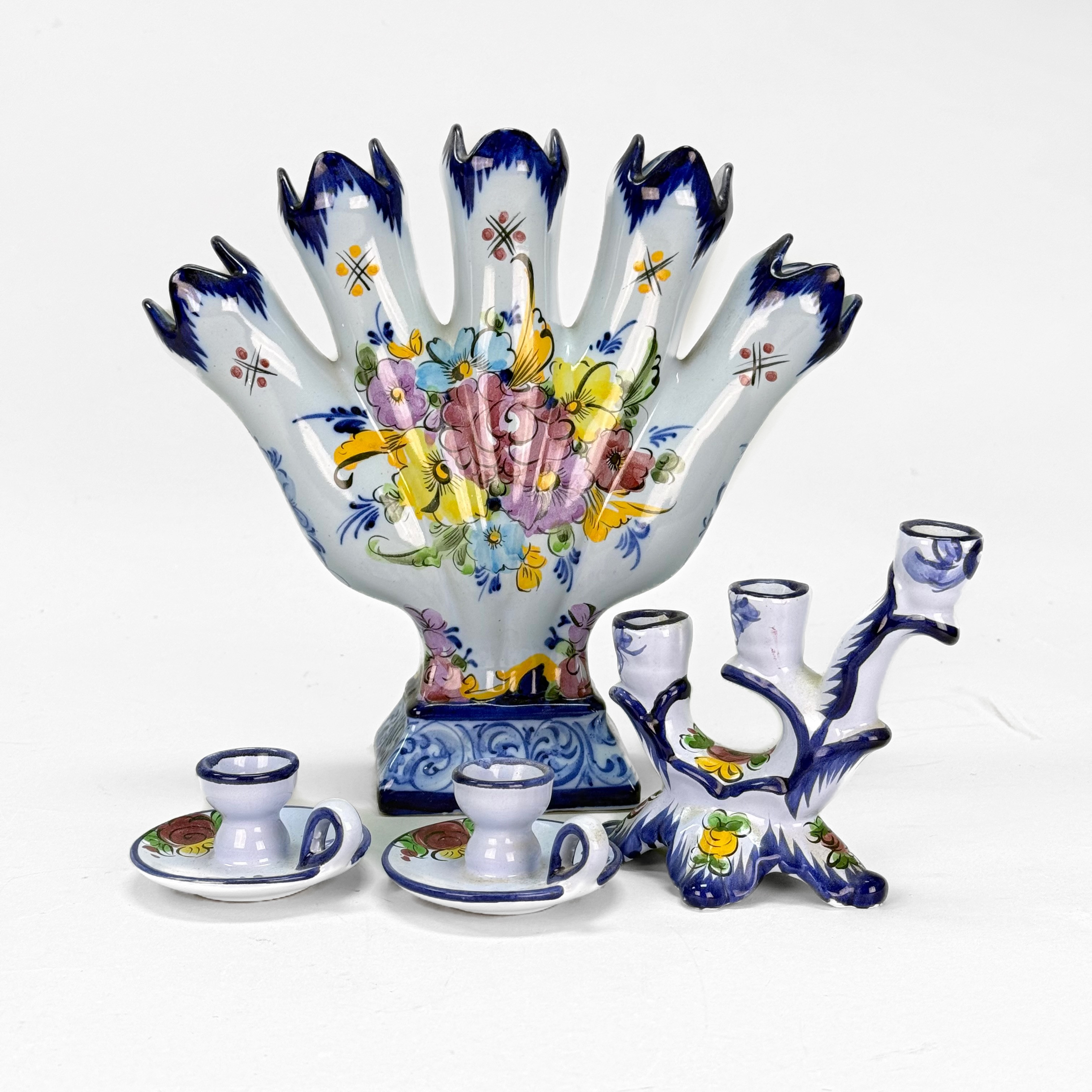 TULPANVAS / FEMFINGERSVAS & LJUSSTAKE Signerad - Valde alcobdcd Made in Portugal 489 / Vestac MIP 773.