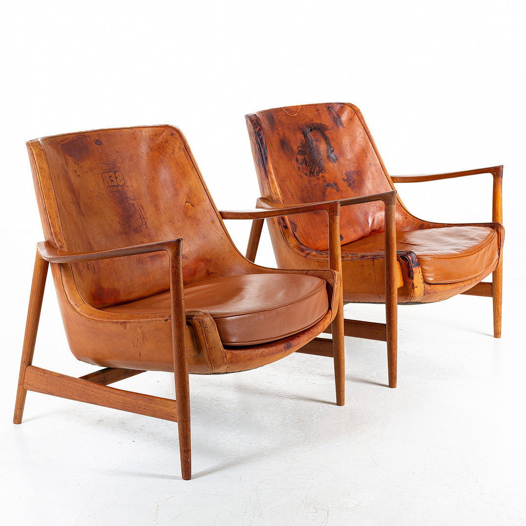 IB KOFOD-LARSEN. Fåtöljer, ett par, modell 4346, Fritz Hansen.