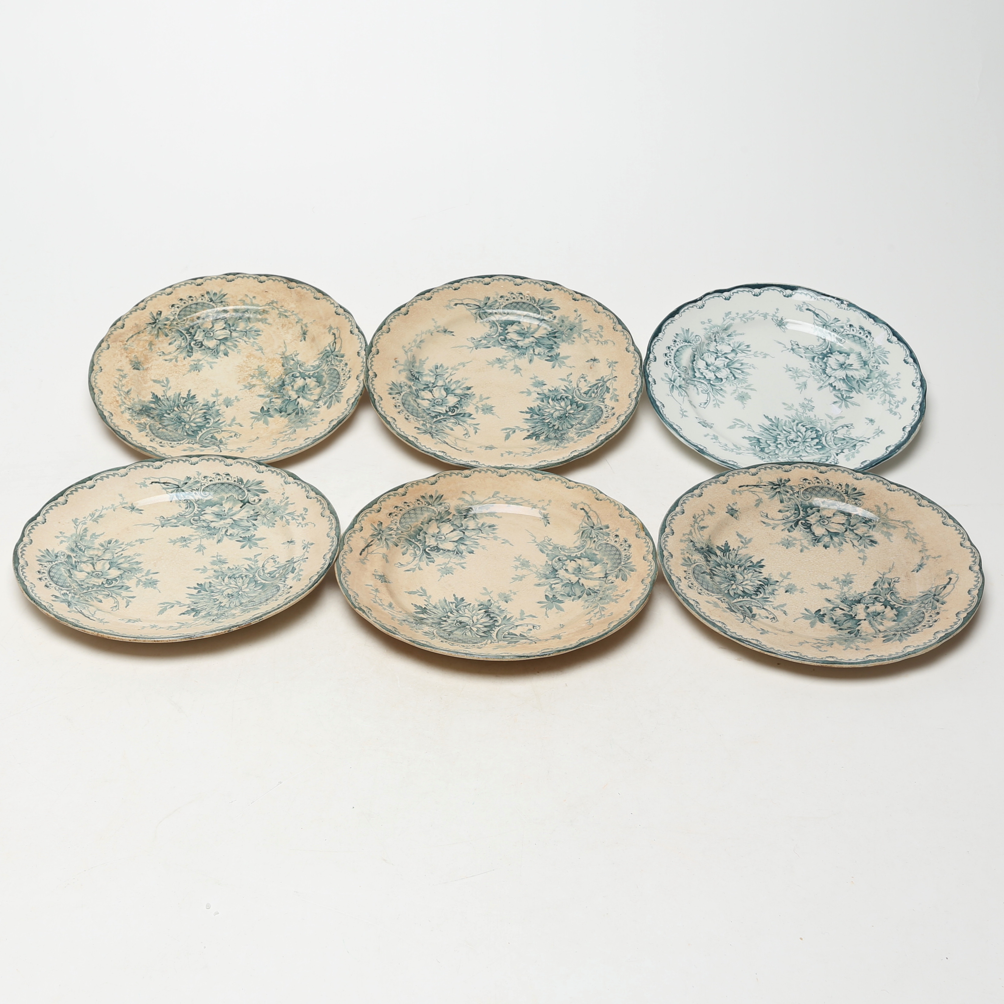 TALLRIKR, 6 st, Gröna Anna, Göteborg.