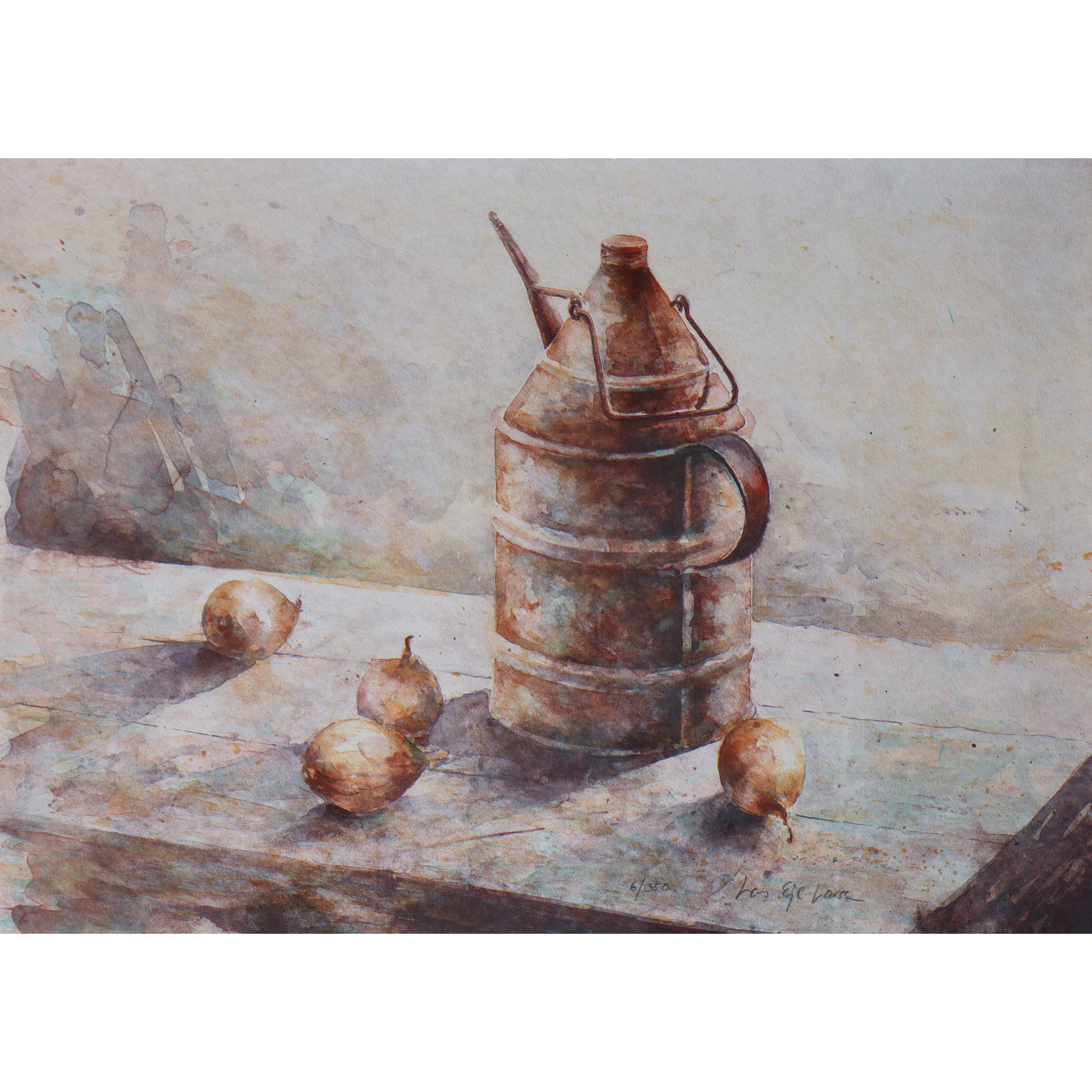 LARS EJE LARSSON, FÄRGLITOGRAFI 6/350 I RULLE.