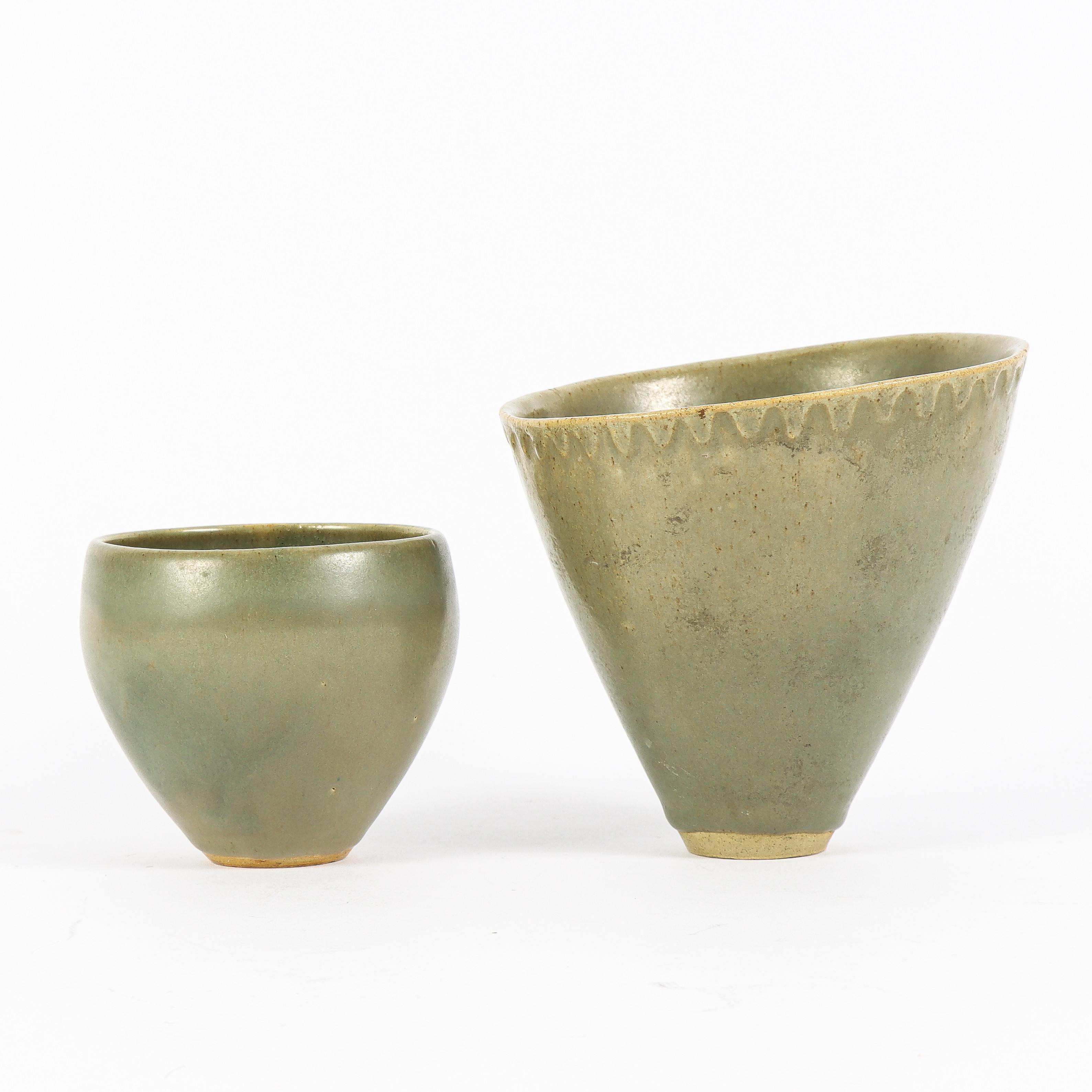 SKÅLAR 2 stycken keramik, Birgitta Nilzén.