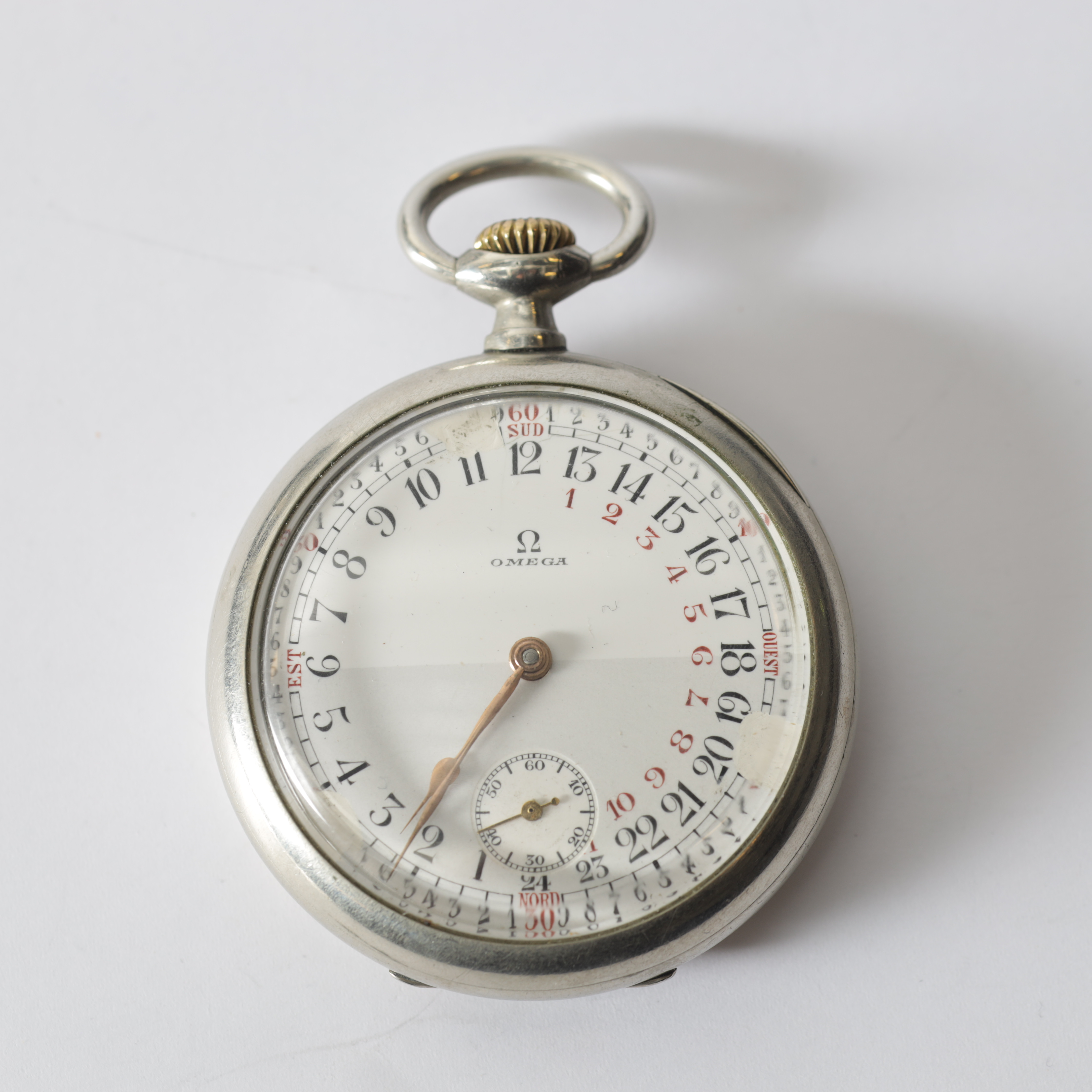 FICKUR, Omega, 24-timmars urtavla, 1920-tal.