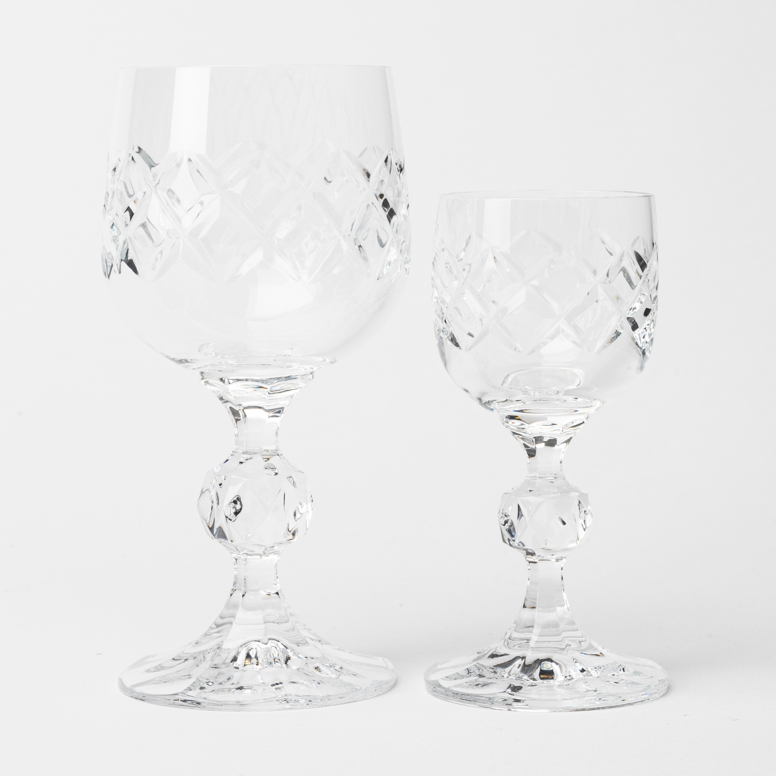 GLASSERVIS, 27 delar, "Bristol", Böhmisk kristall.