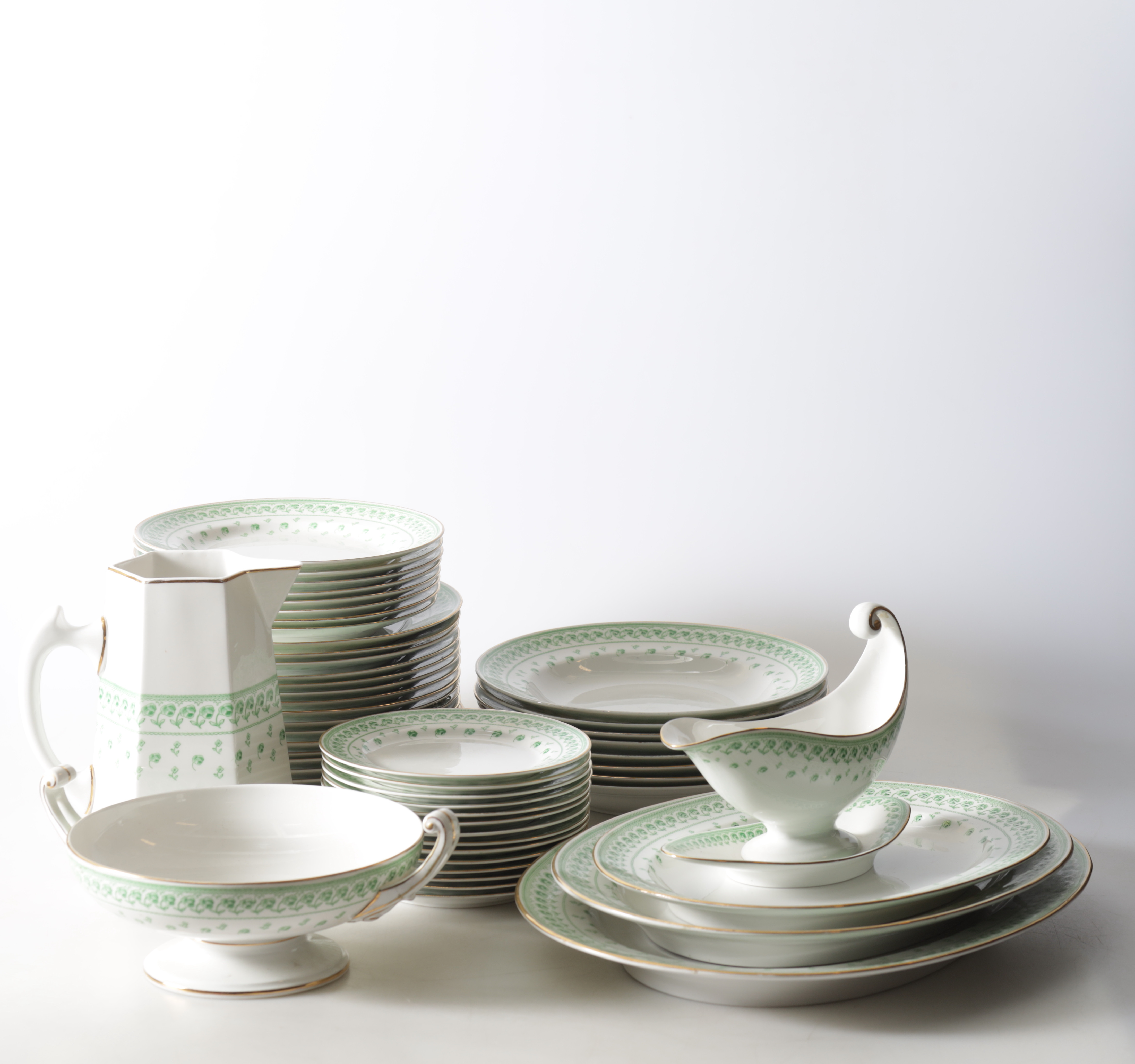 SERVIS, 52 delar, porslin, "Rosina" (1908-1915), Rörstrand, 1900-talets första årtionden.