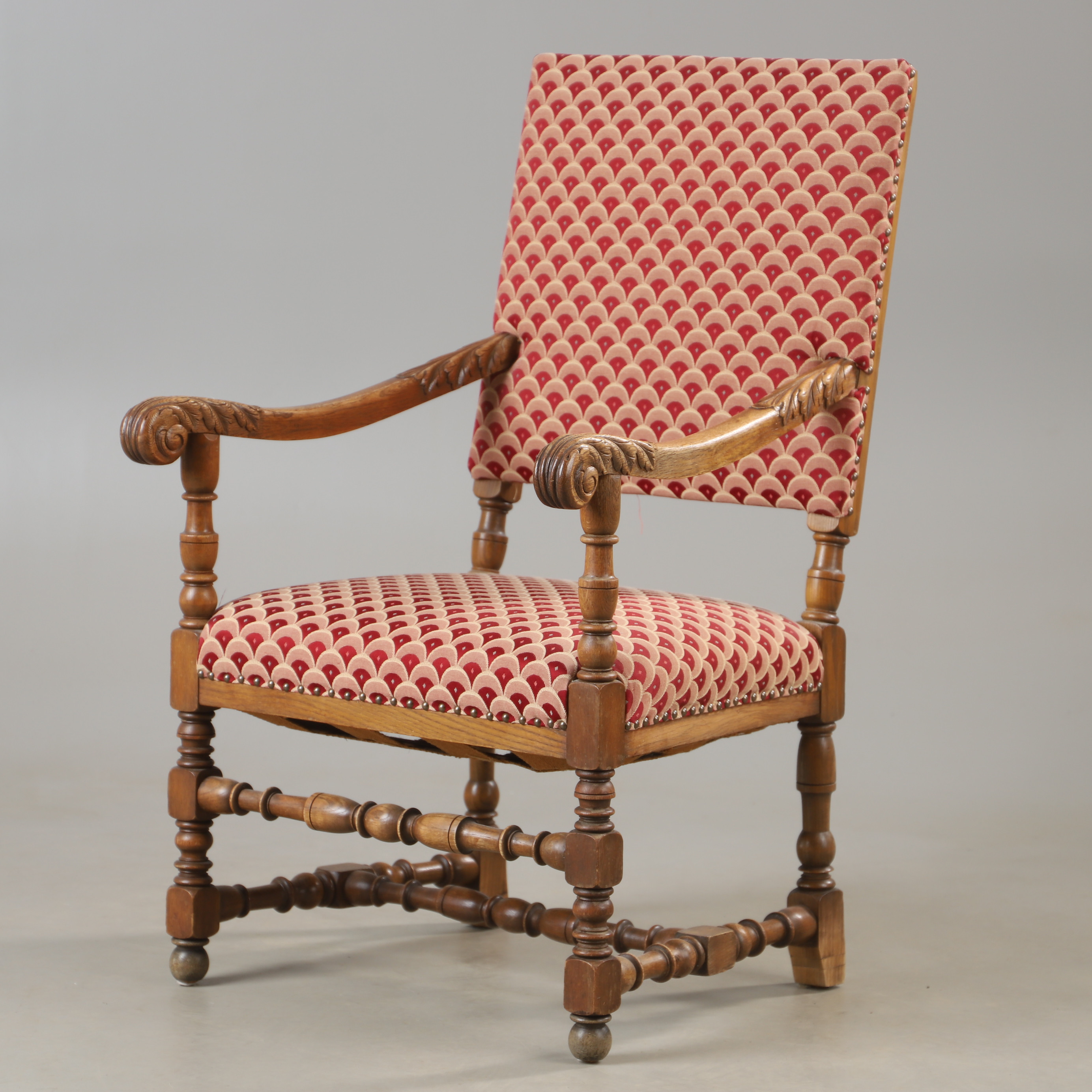 KARMSTOL, ek, BH & Co, Hillerød, barockstil.