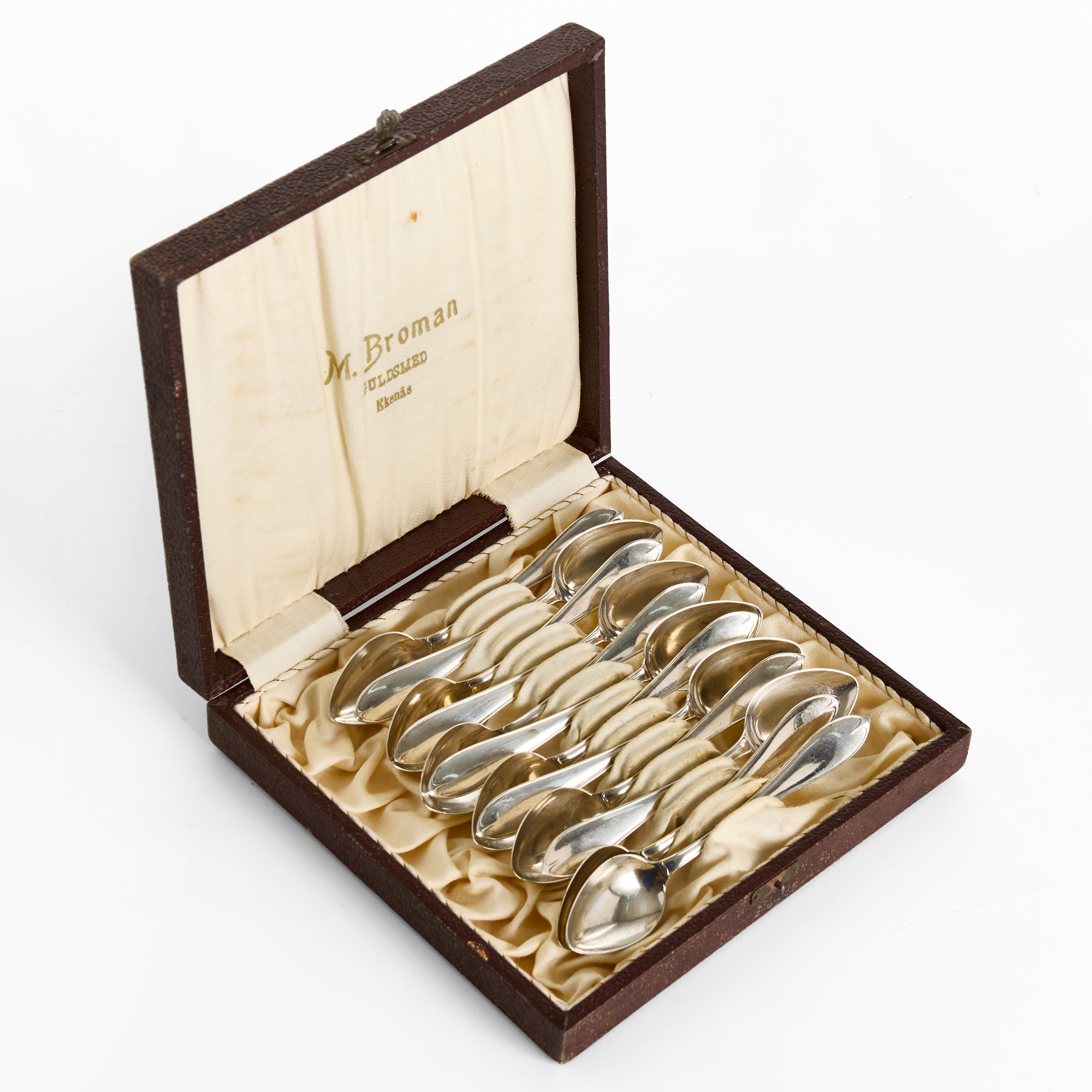 TESKEDAR, 12 st, silver, spetsig modell, Markströms Guldsmeds Ab K G, Uppsala.