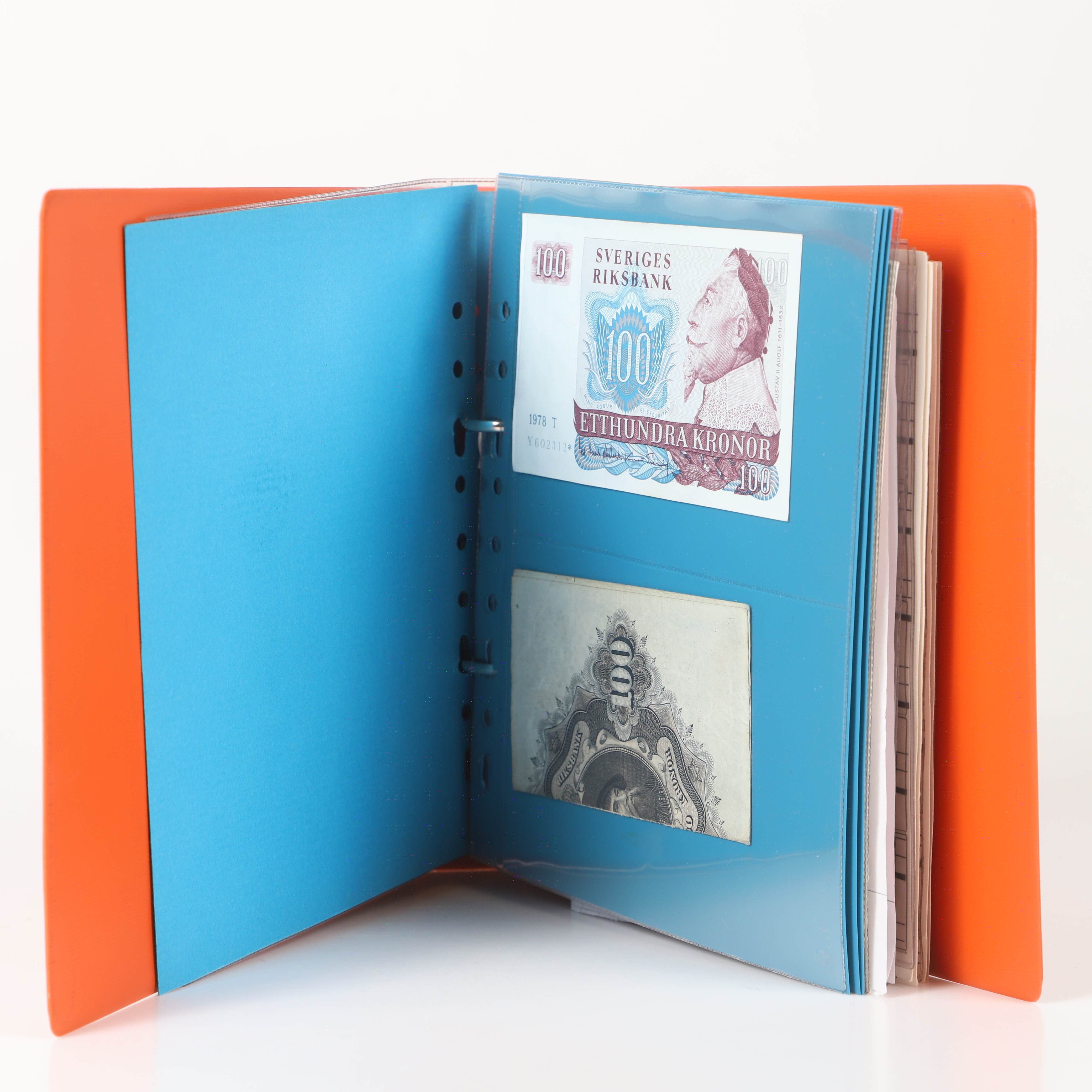 MYNT OCH SEDLAR, 1 album, mestadels Sverige, 1847-1900-tal.