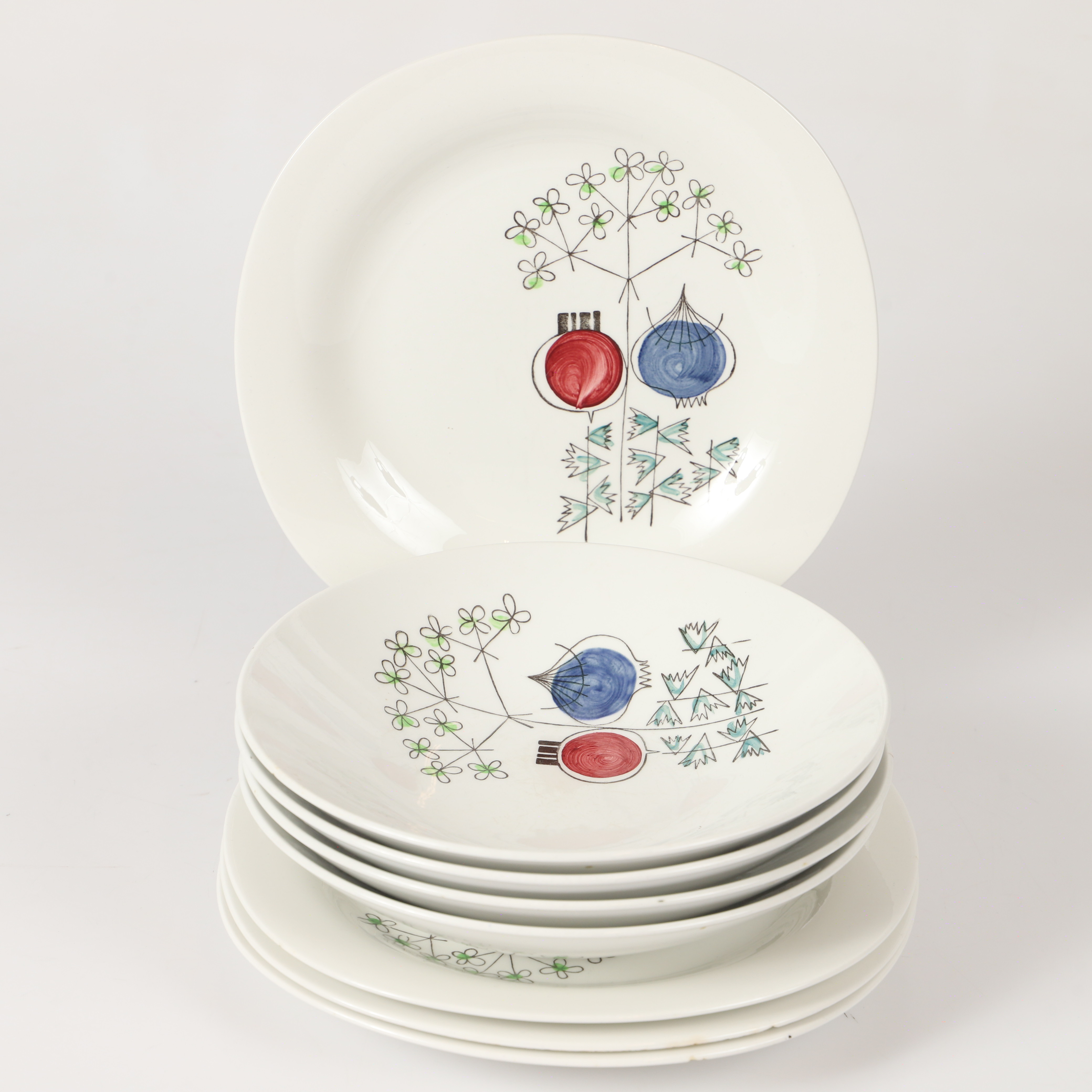 MARIANNE WESTMAN. Servisdelar, 8 stycken, "Pomona", Rörstrand.