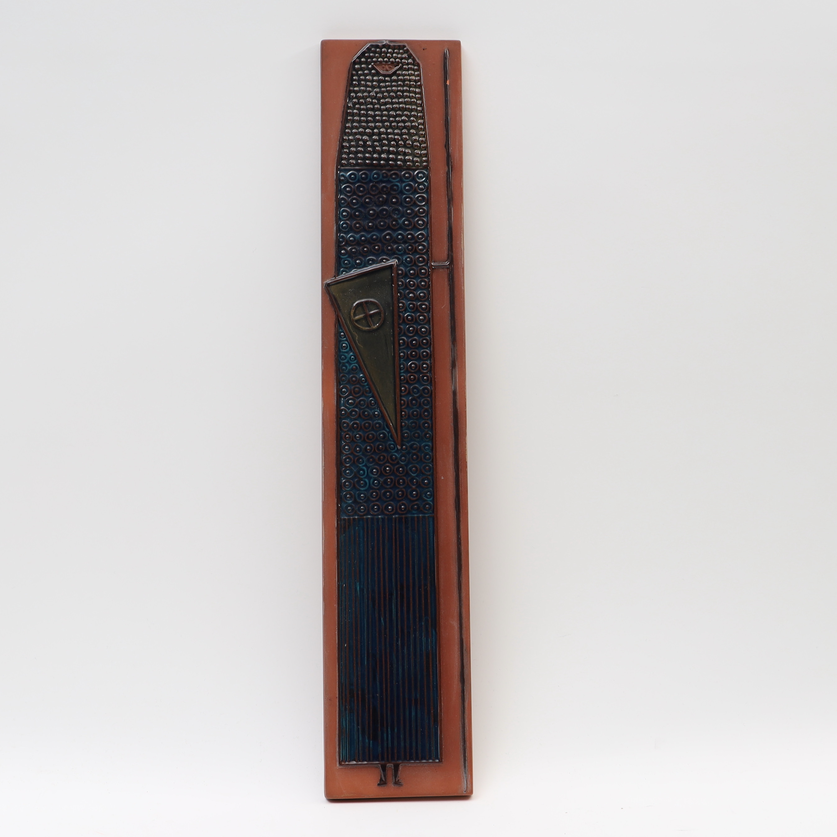 INGER PERSSON. Väggplakett, Rörstrand, delvis glaserat lergods, Stämplad.