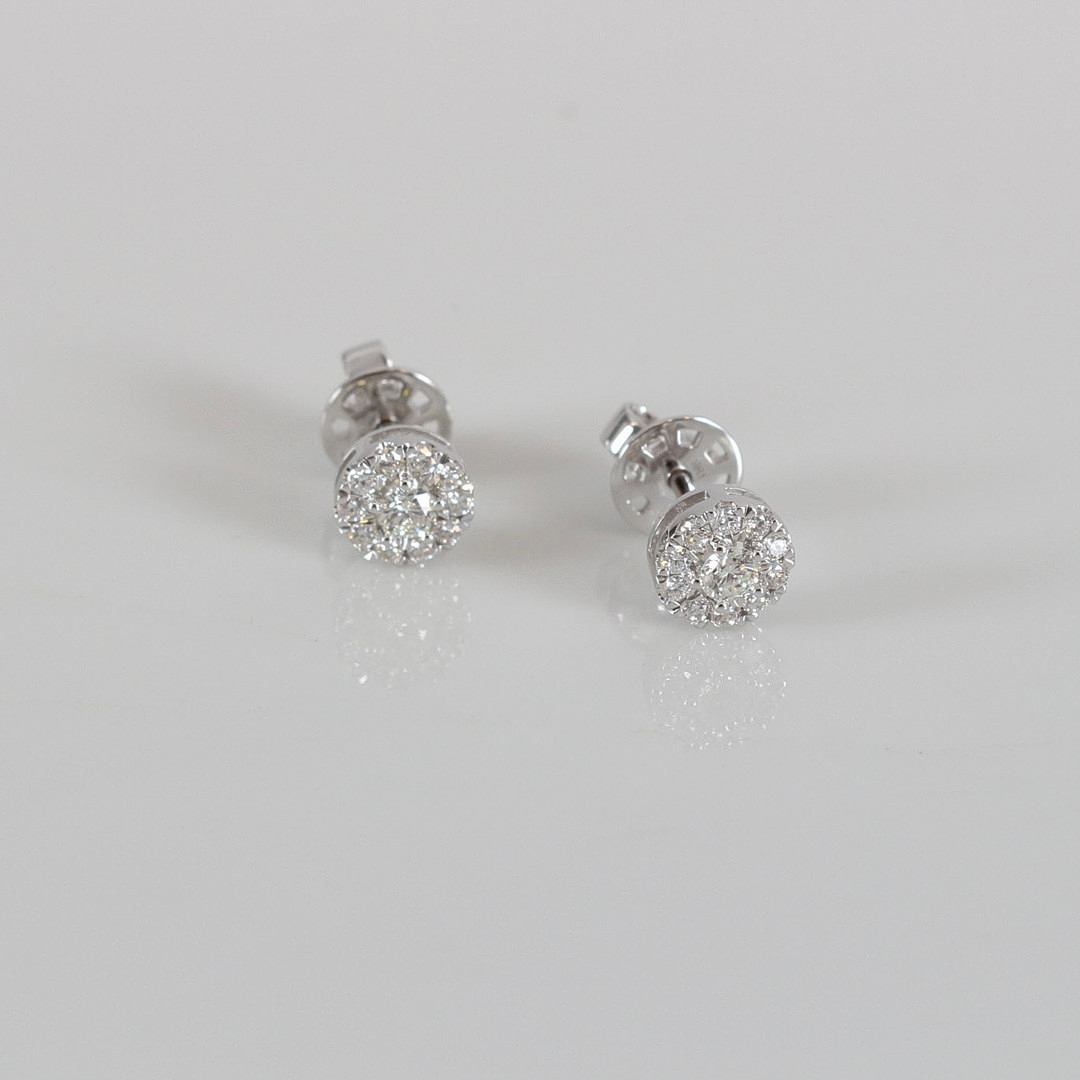 DIAMANTÖRHÄNGEN, 0,42ct, vitguld 18K.