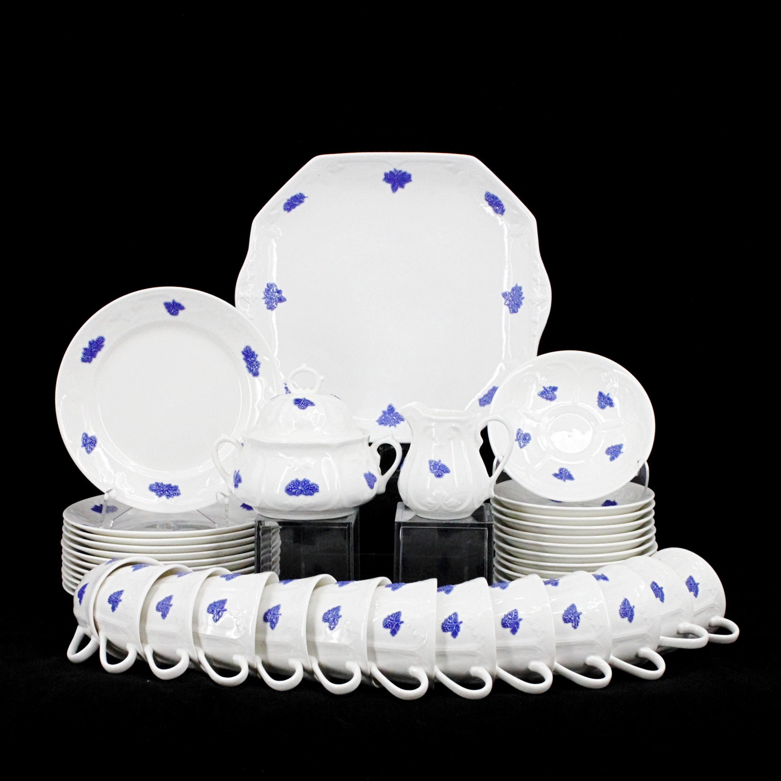 KAFFESERVIS, 40 delar, "Blå Blom", porslin, Gustavsberg.