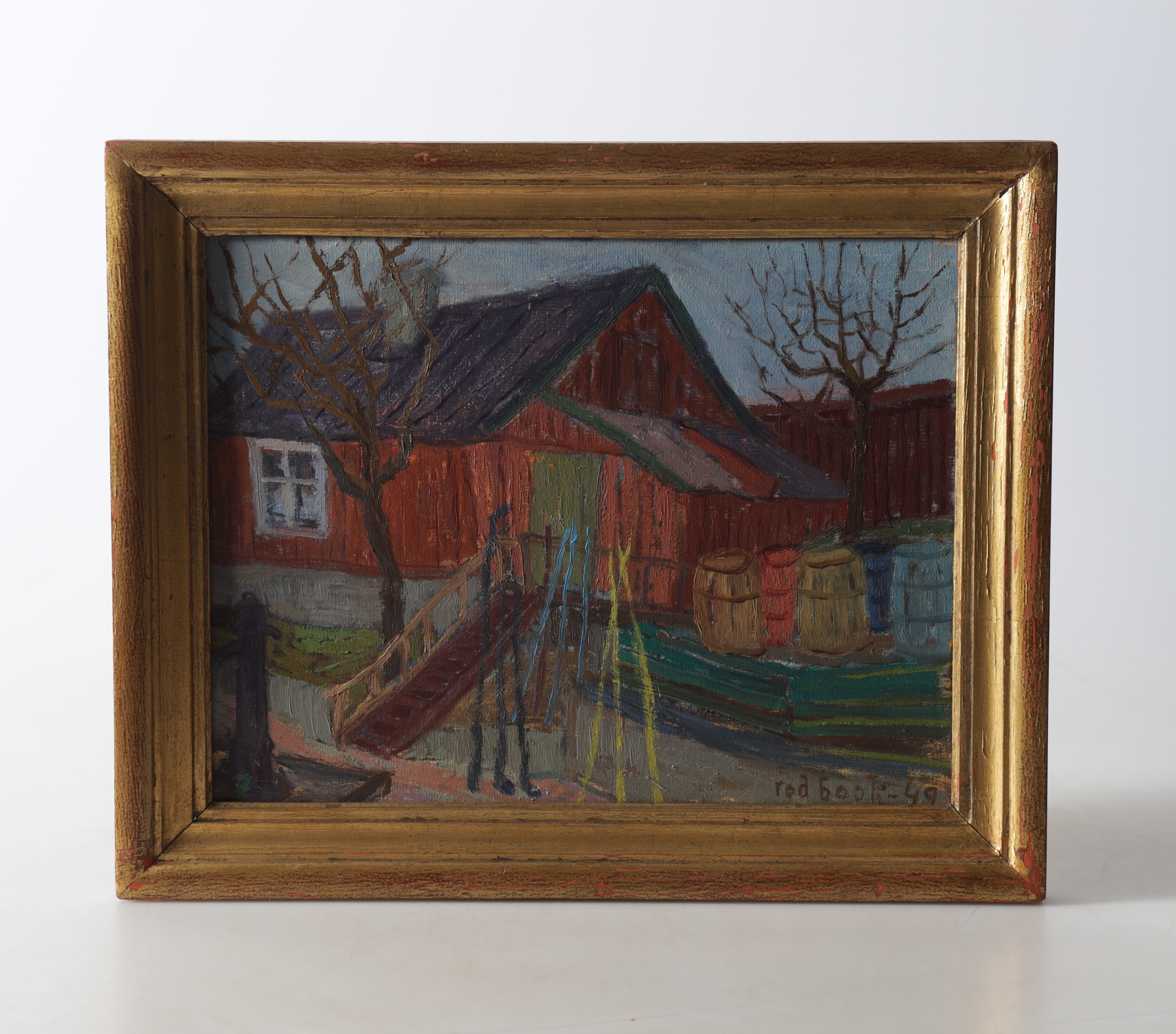 ROLAND ALEXANDER BOOK. Olja på duk, motiv från Söder, Stockholm, signerad samt daterad -49.