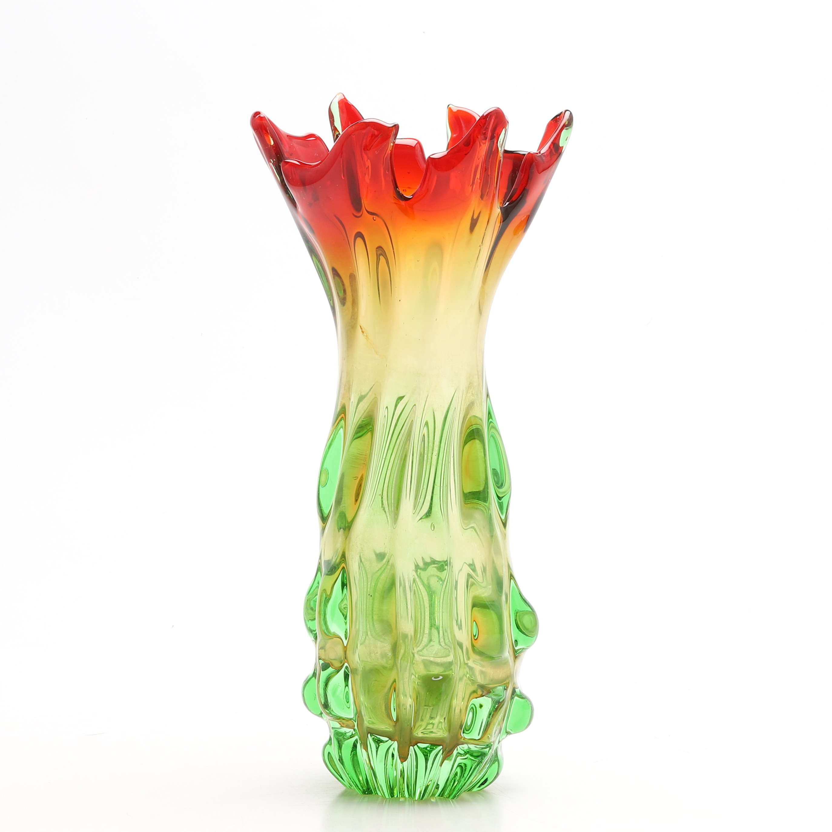 VAS, glas, sommerso, Murano, Italien 1900-talets andra hälft.