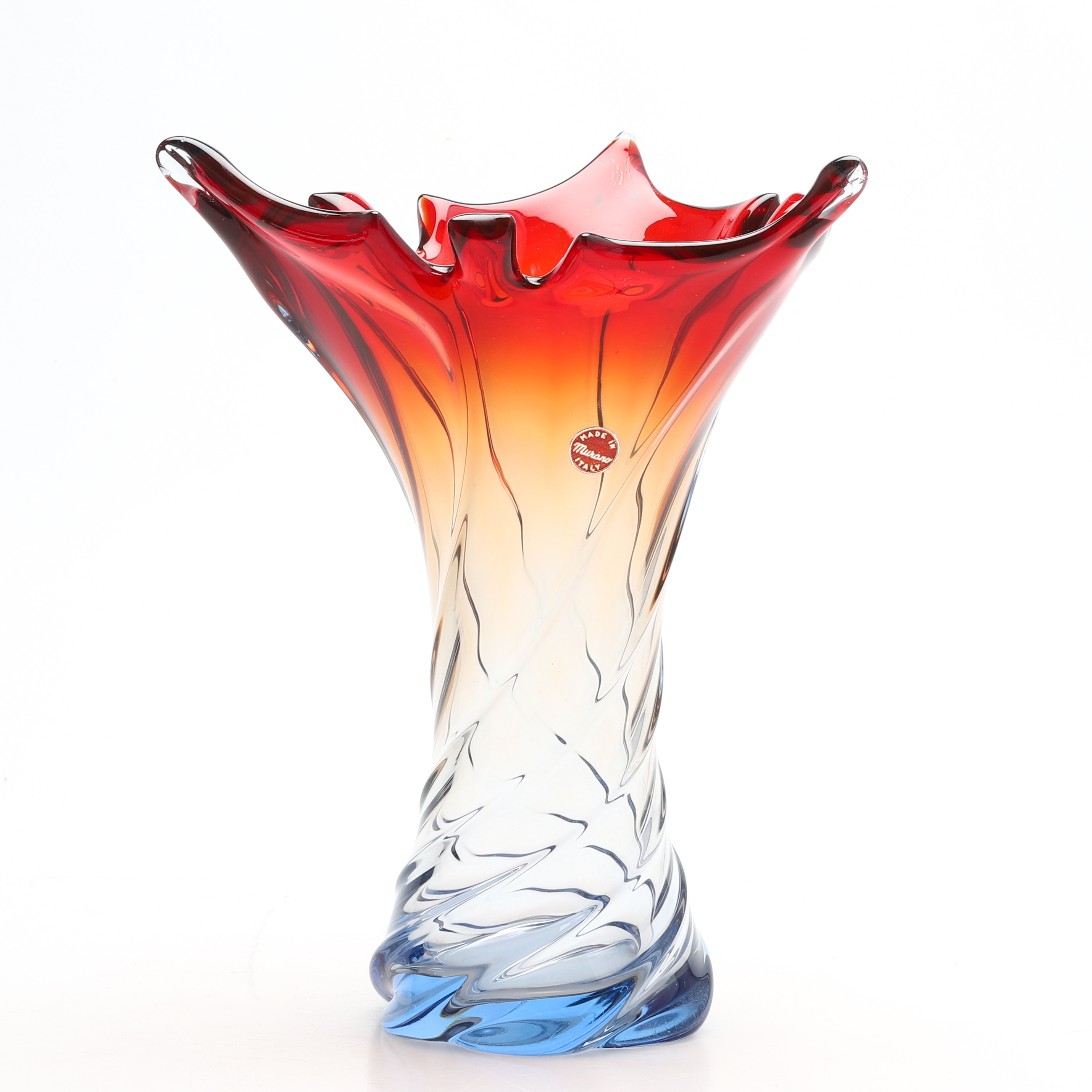 VAS, glas, sommerso, Murano, Italien 1900-talets andra hälft.