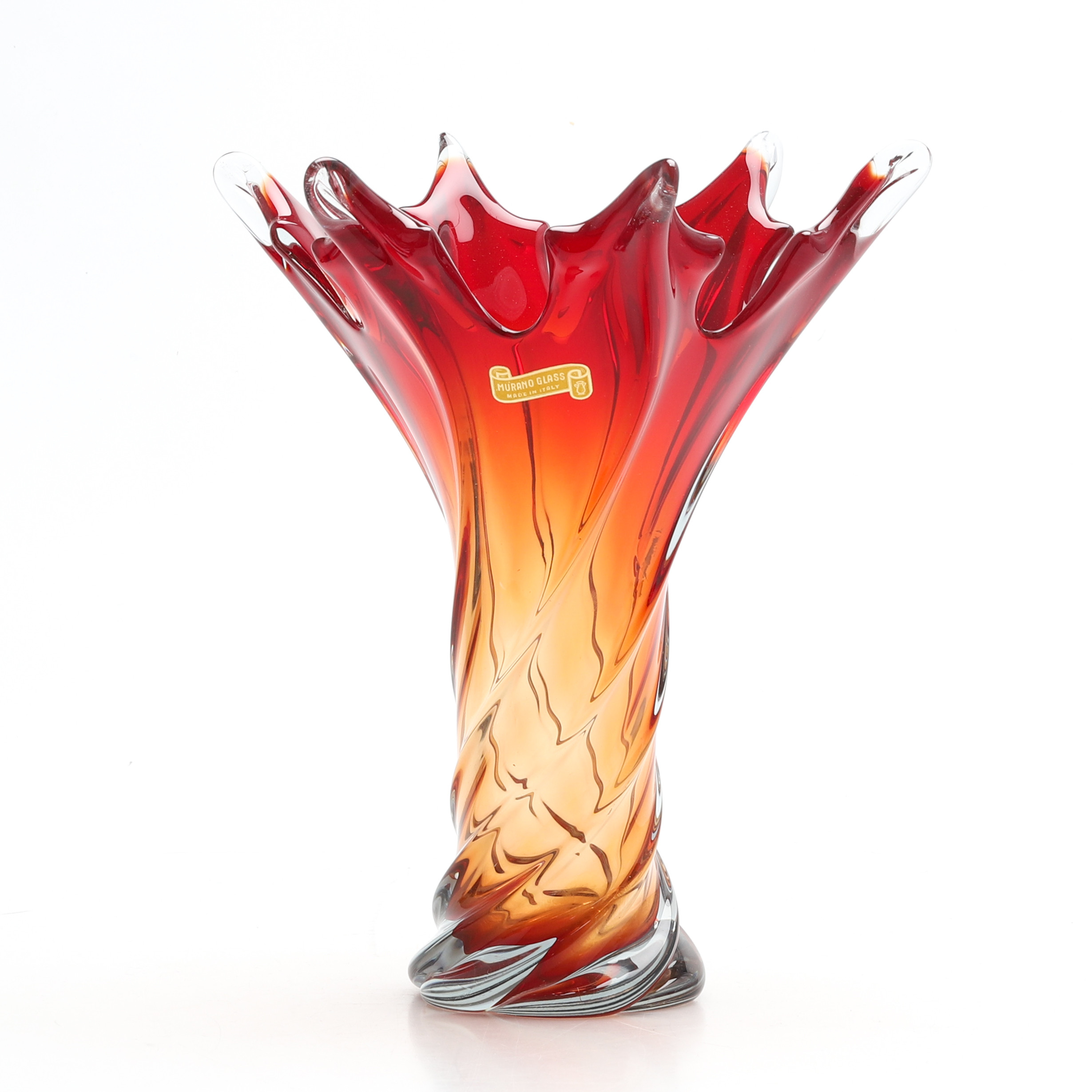 VAS, glas, sommerso, Murano, Italien 1900-talets andra hälft.