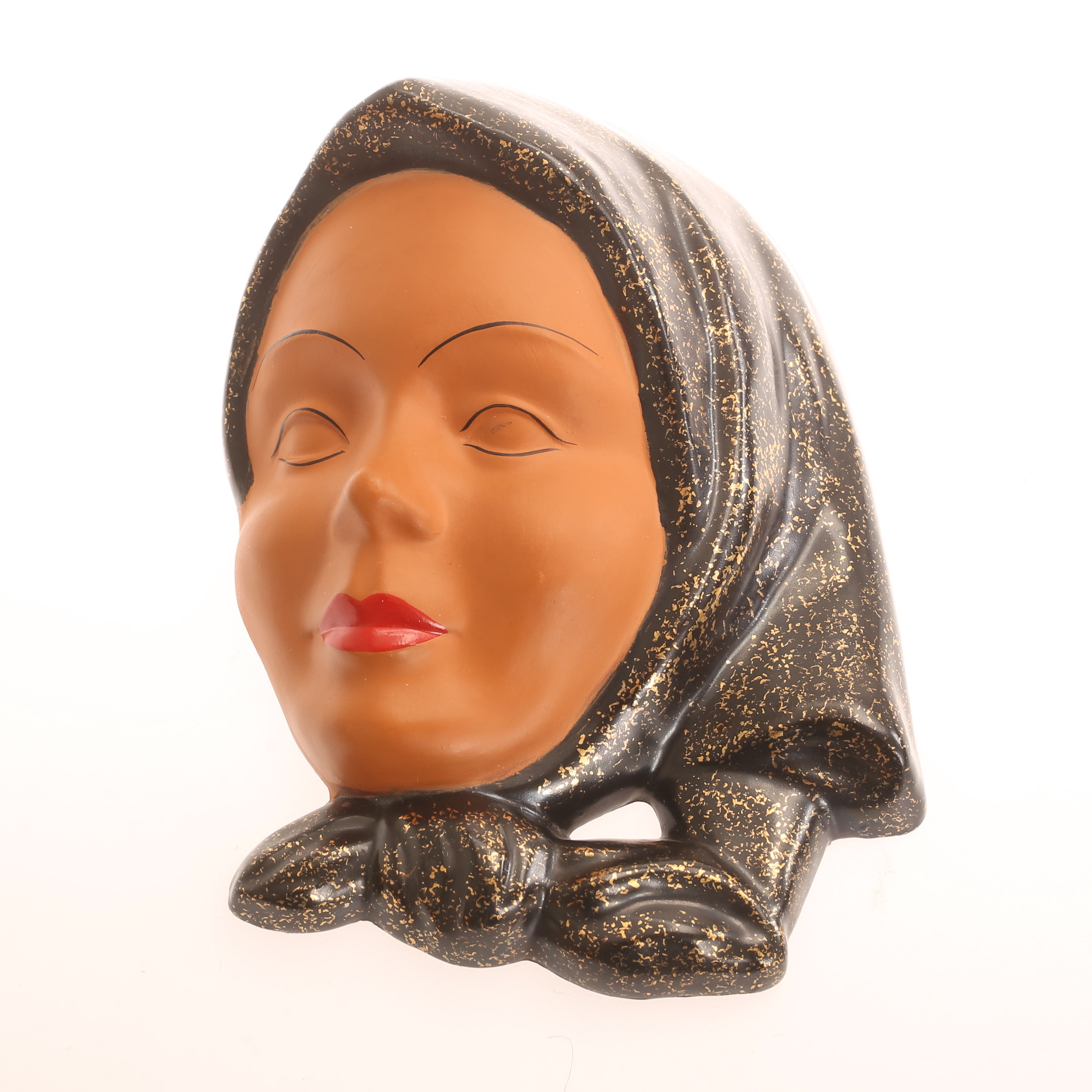 VÄGGMASK, lergods, Gmundner keramik.