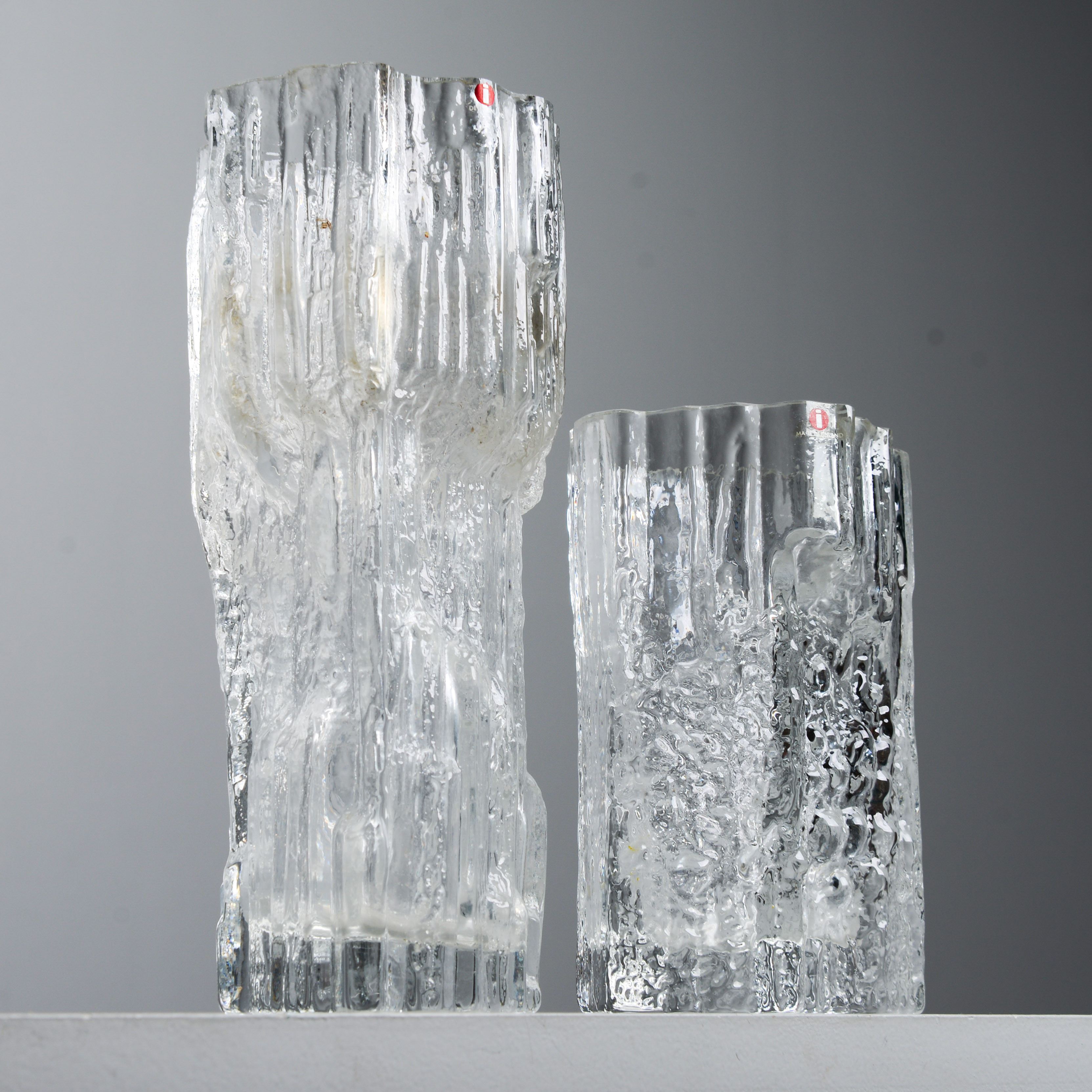 TAPIO WIRKKALA. Vaser, 2 st, "Avena", Iittala, Finland.