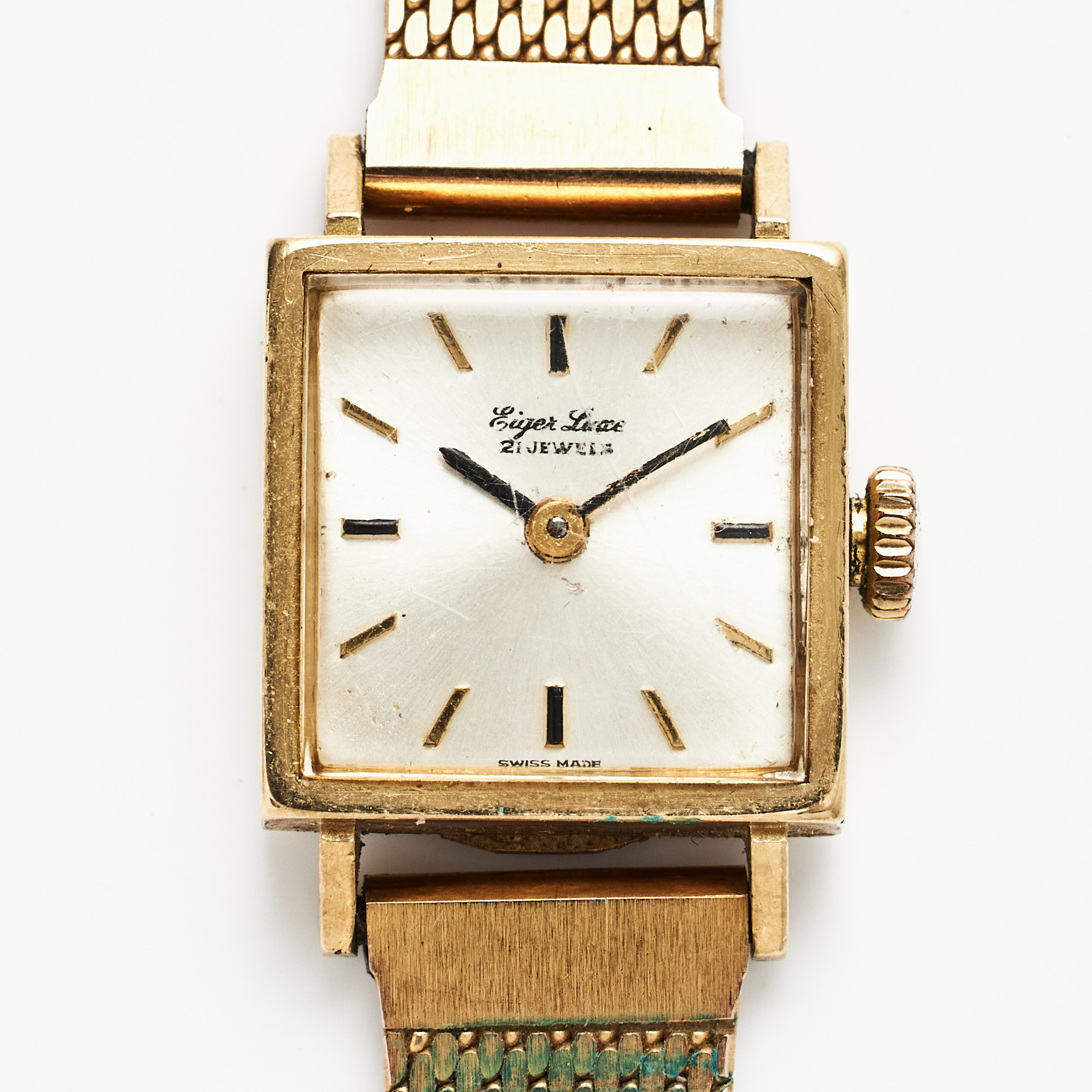 EIGER LUXE, armbandsur, 18 k guld, manuell, plexiglas, armband, oädel metall.