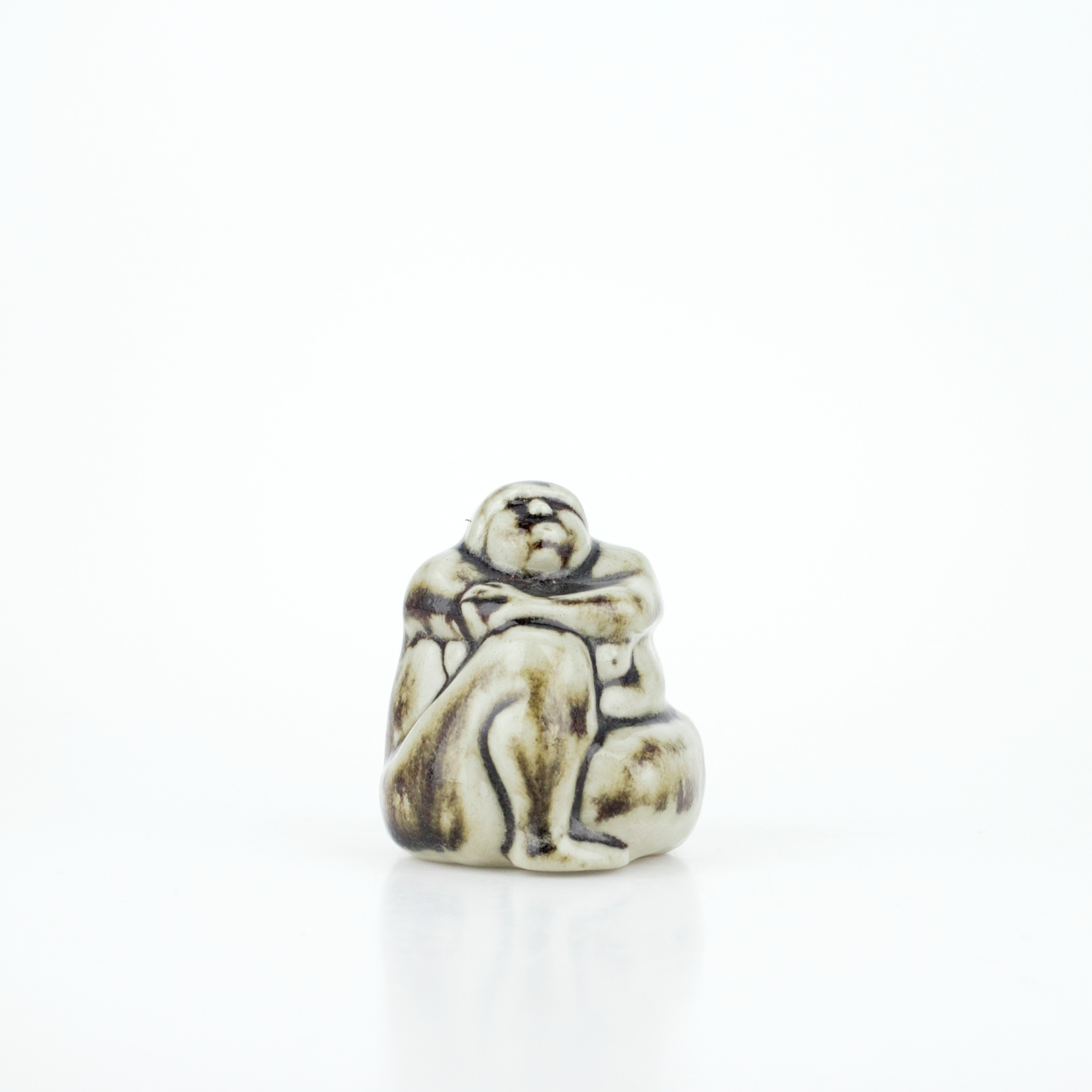 ÅKE HOLM. Skulptur, figur, glaserat stengods, signerad.