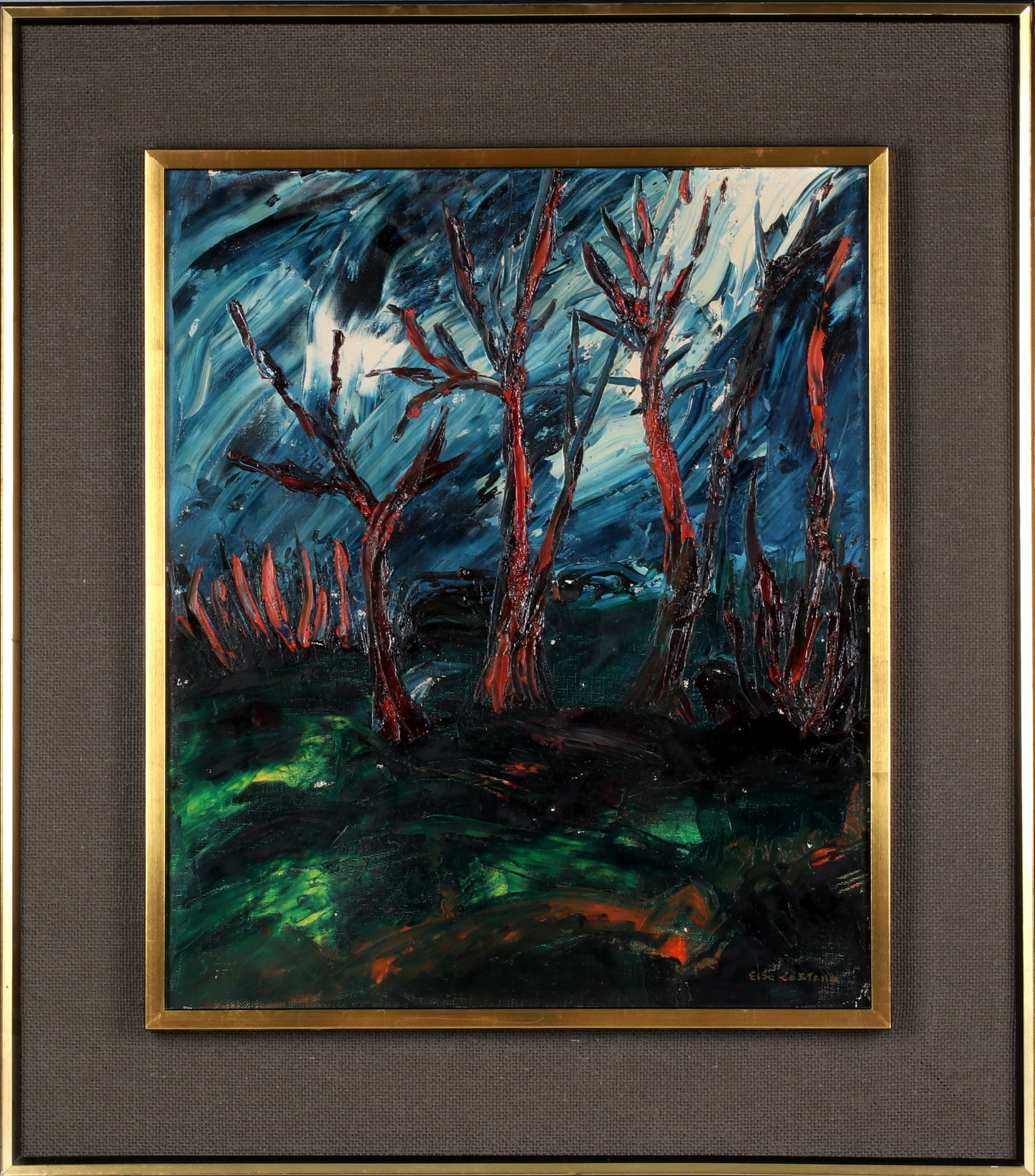 ELSA CASTELLO. Höstmotiv, olja på duk, signerad.