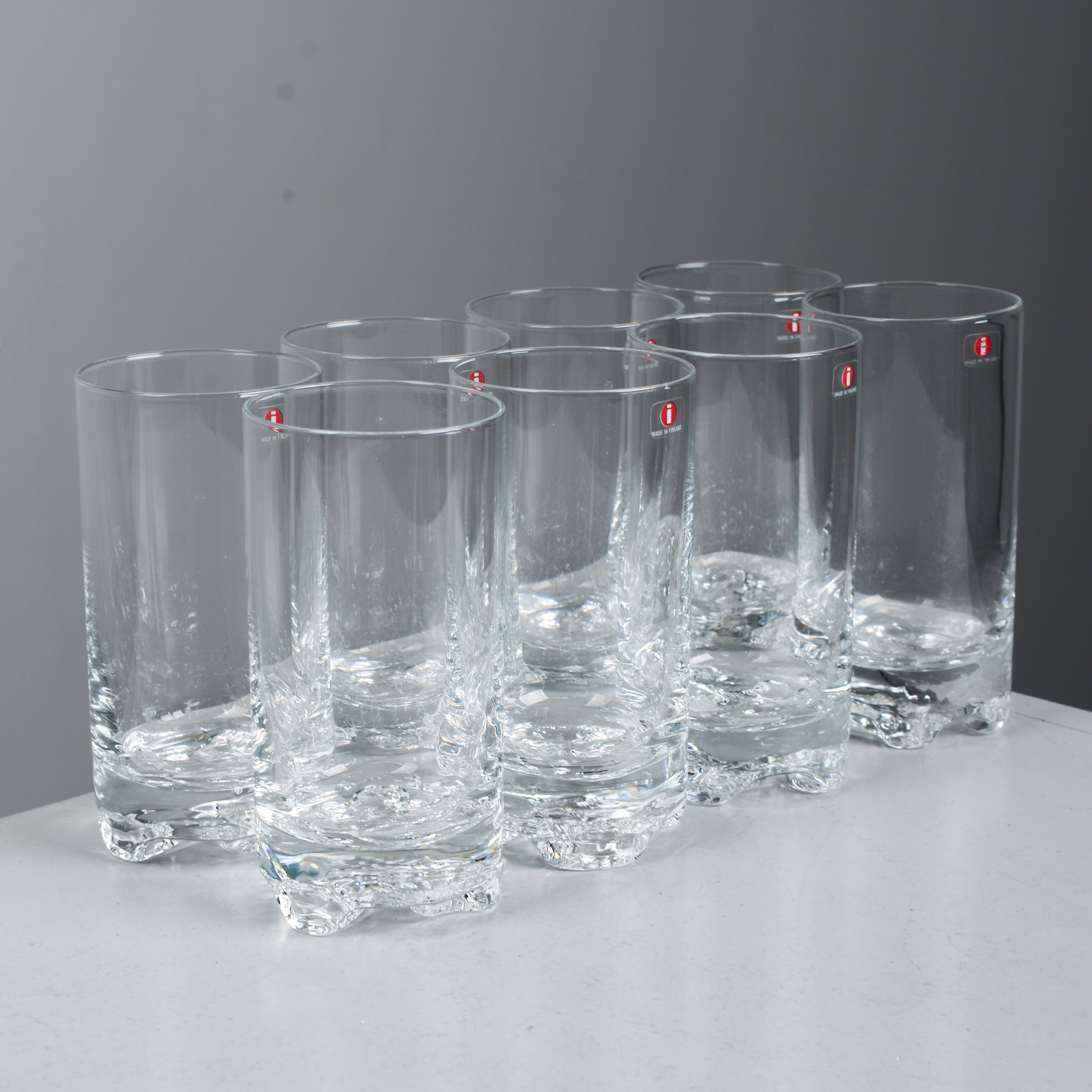 TAPIO WIRKKALA. Ölglas, 8 st, "Gaissa", Iittala.