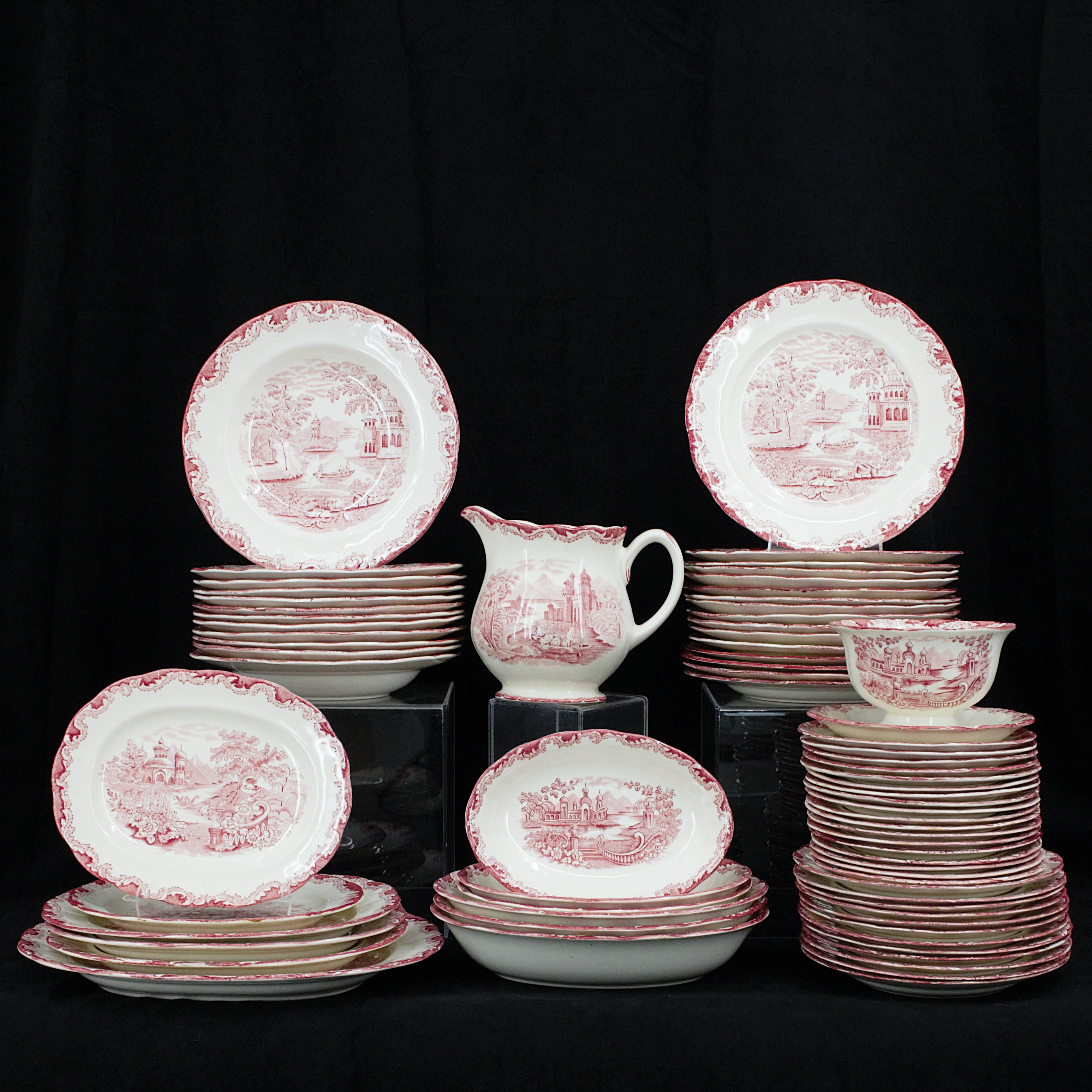 MATSERVIS, 72 delar, "Bengali", flintgods, Rörstrand.