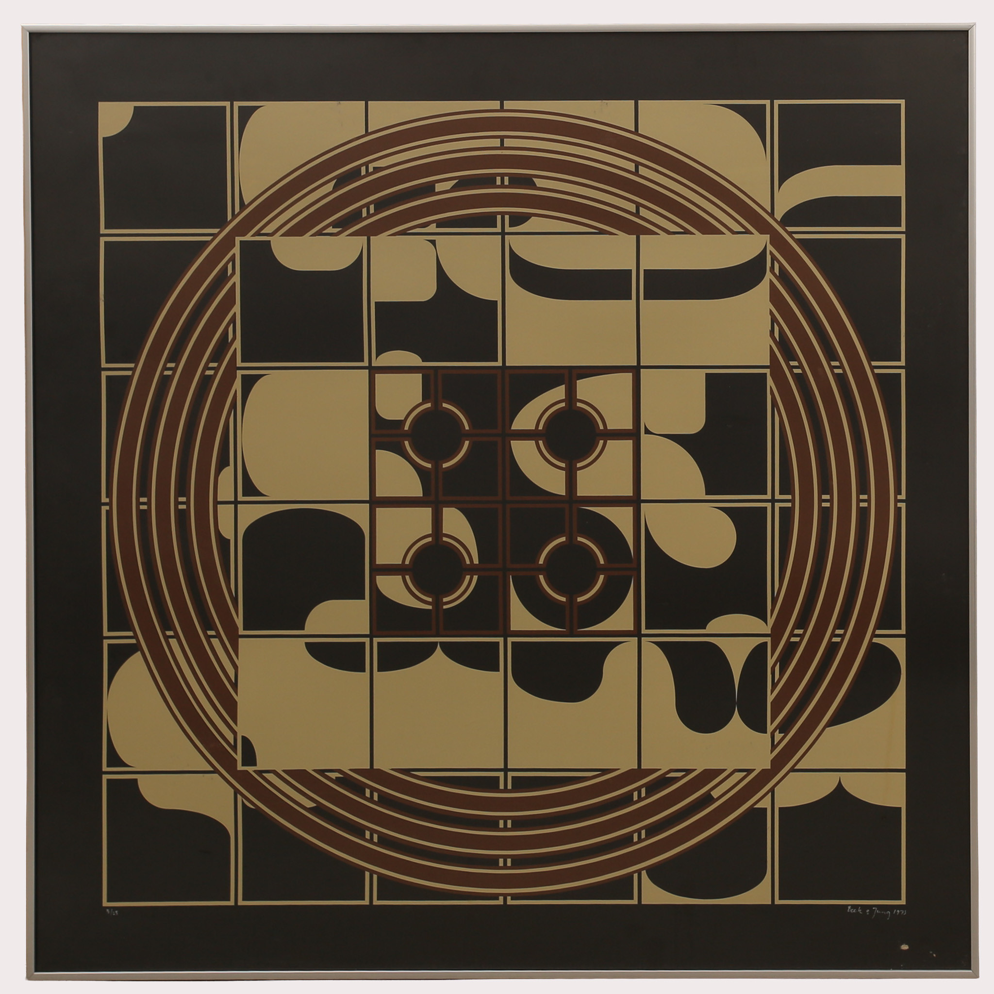 BECK & JUNG. (Holger Bäckström & Bo Ljungberg). "Svea", signerad och daterad Beck o Ljung 1975, 5/25, multipel, plexiglas.