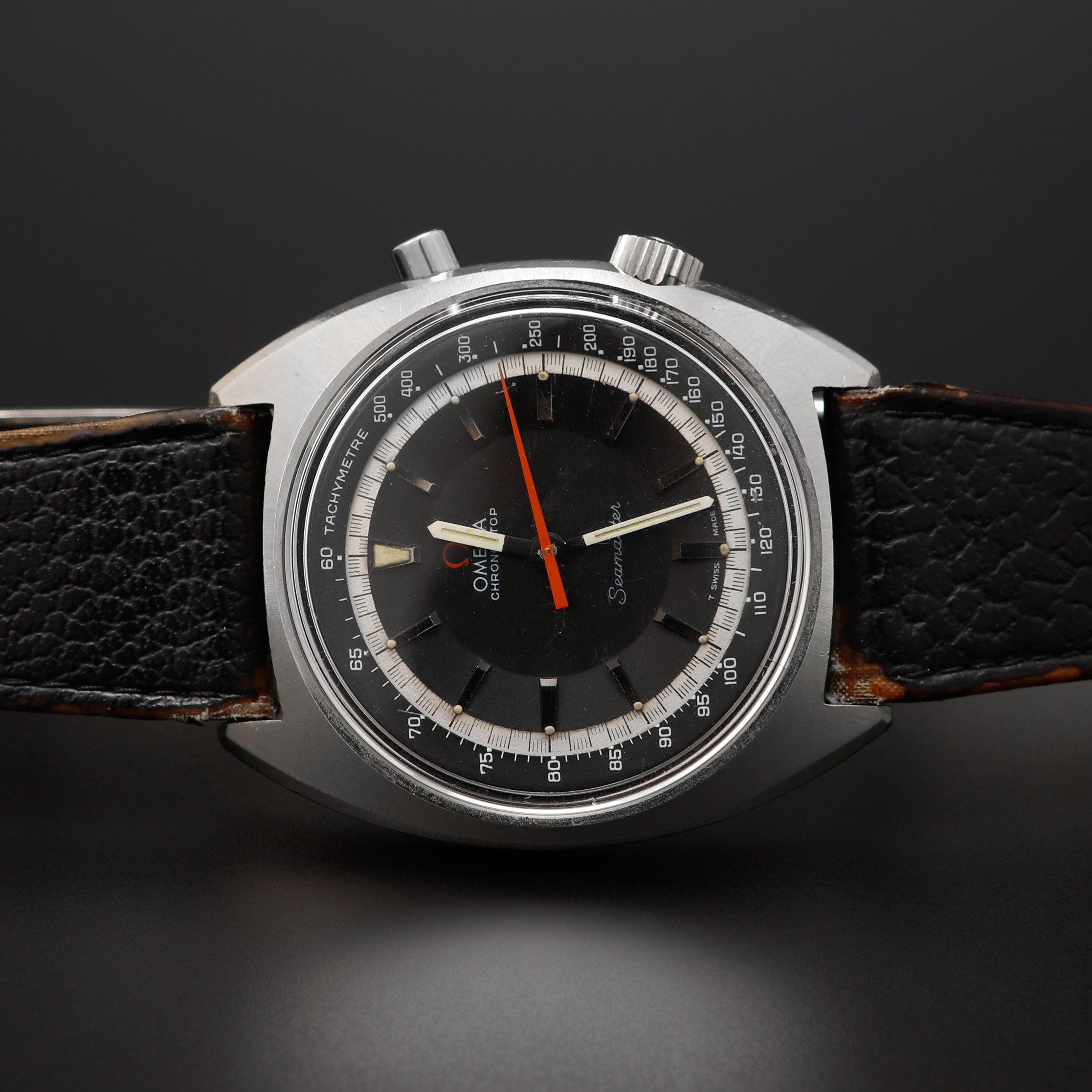 ARMBANDSUR, Omega, Seamaster, Chronostop, stål, manuell, ca 1967.